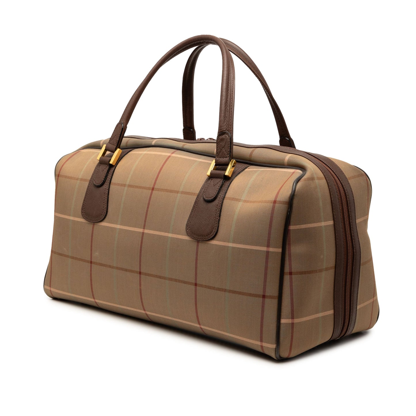 Burberry Vintage Check Canvas Boston Bag
