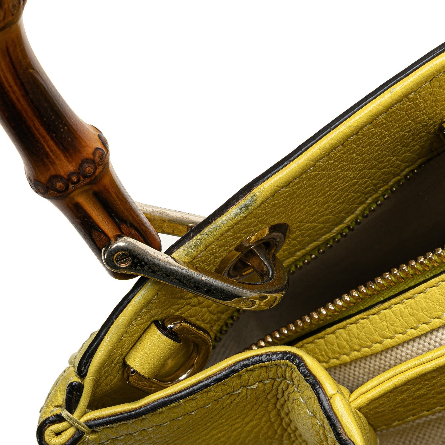 Gucci Small Calfskin Bamboo Shopper Satchel