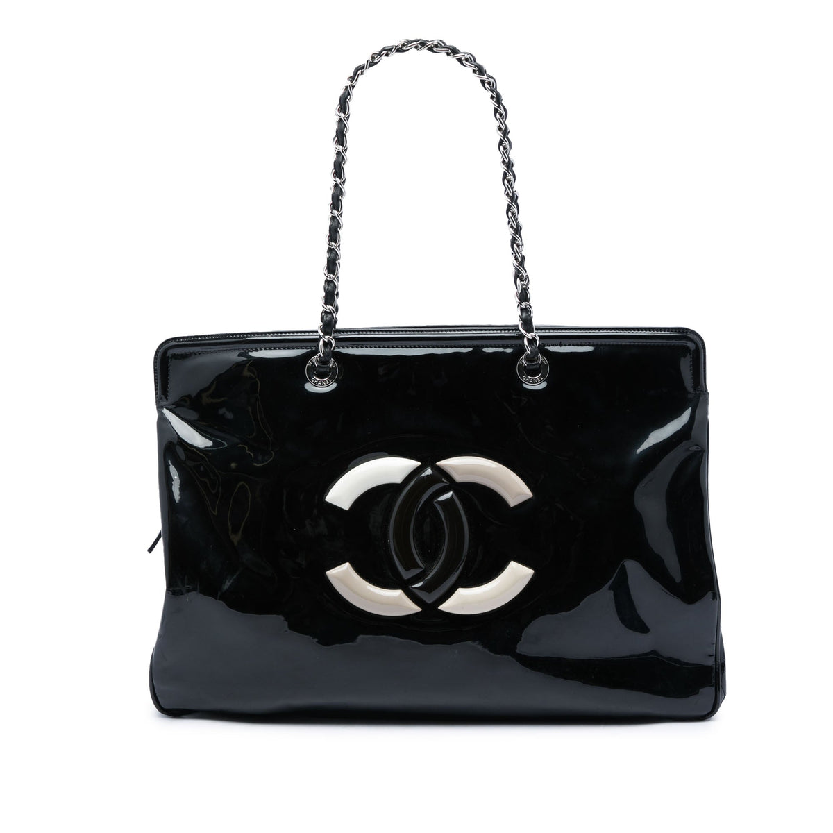 Chanel CC Patent Lipstick Ligne Tote