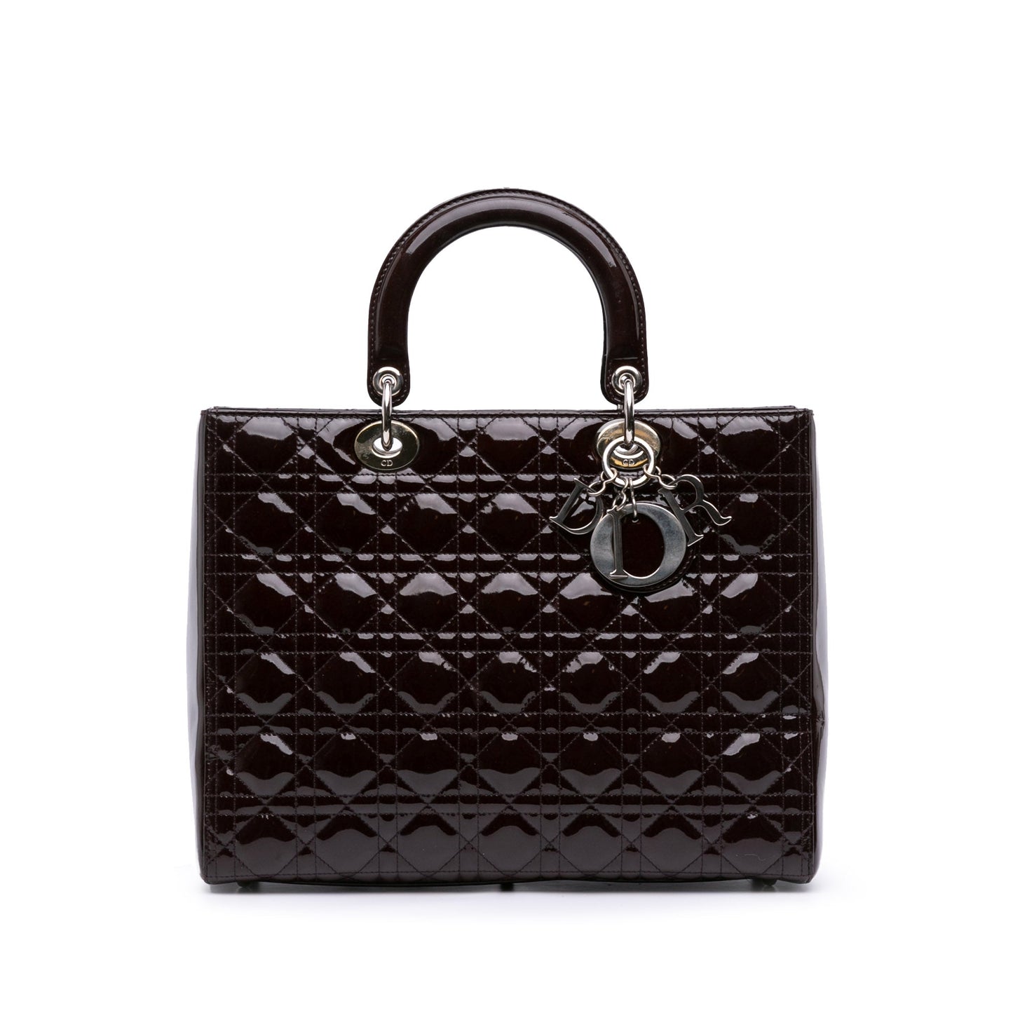 Dior Large Patent Cannage Lady Dior