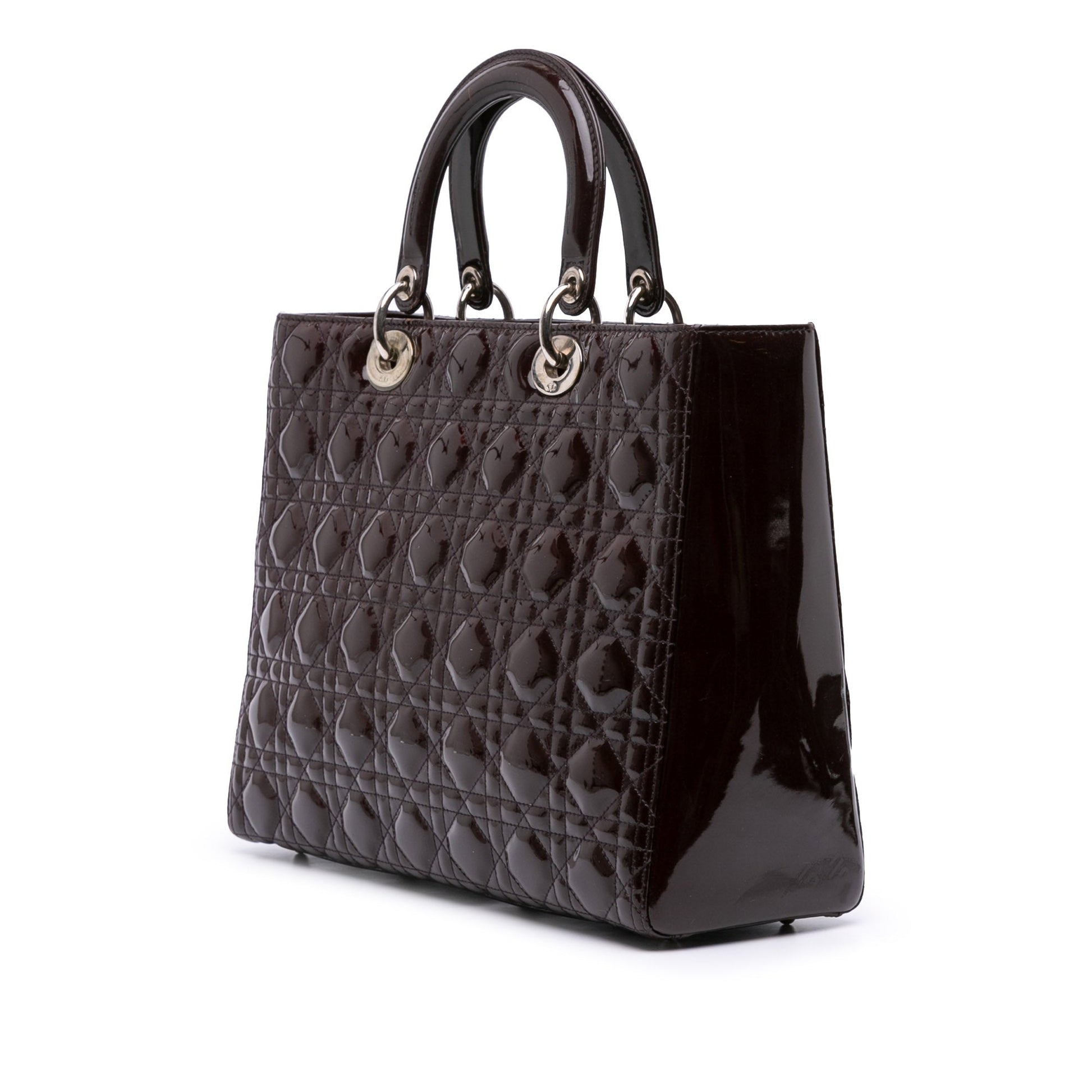 Dior Large Patent Cannage Lady Dior