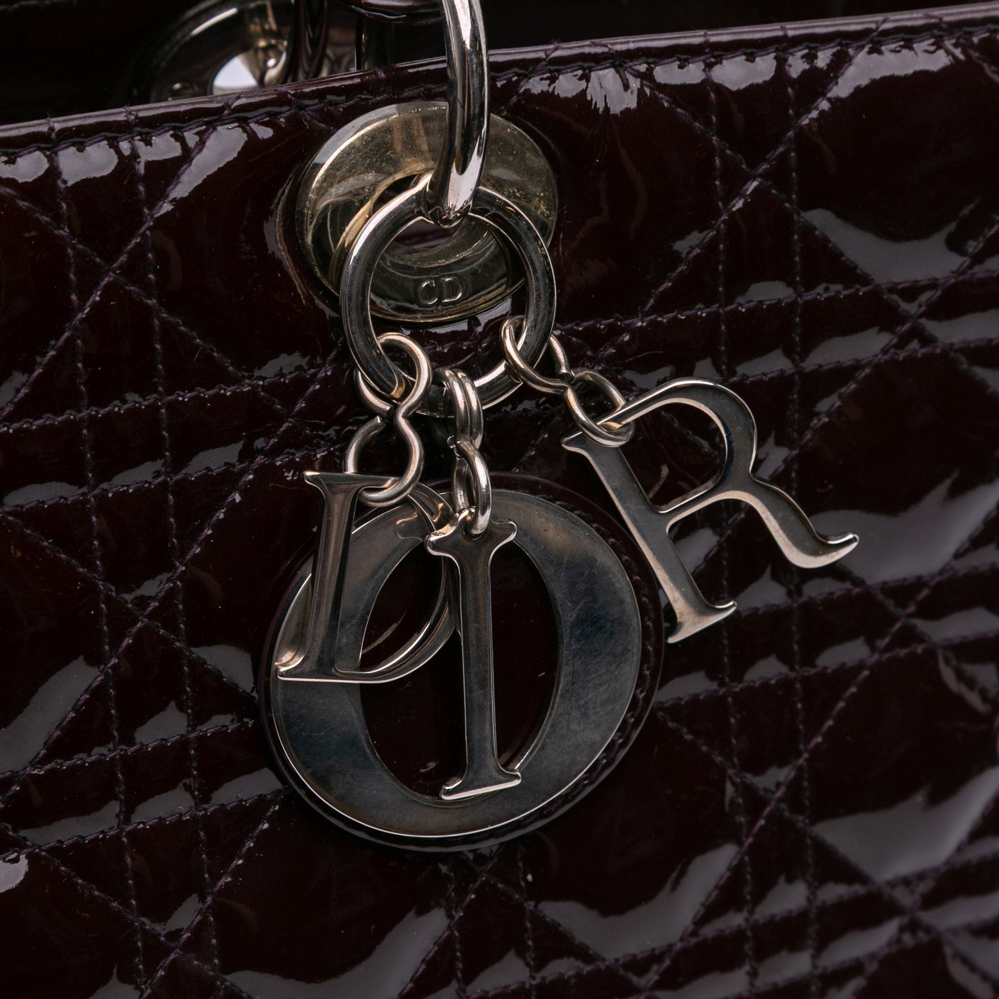 Dior Large Patent Cannage Lady Dior