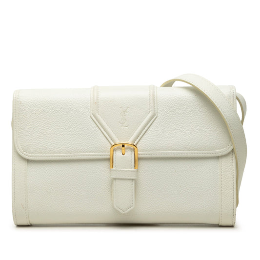 Saint Laurent Leather Crossbody — White
