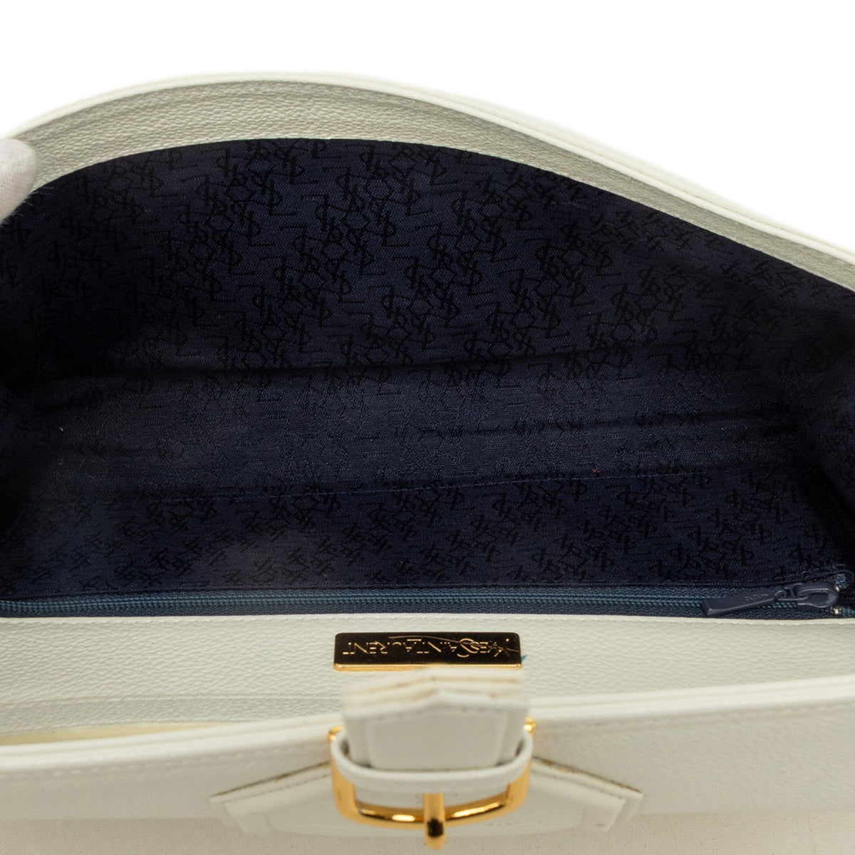 Saint Laurent Leather Crossbody — White