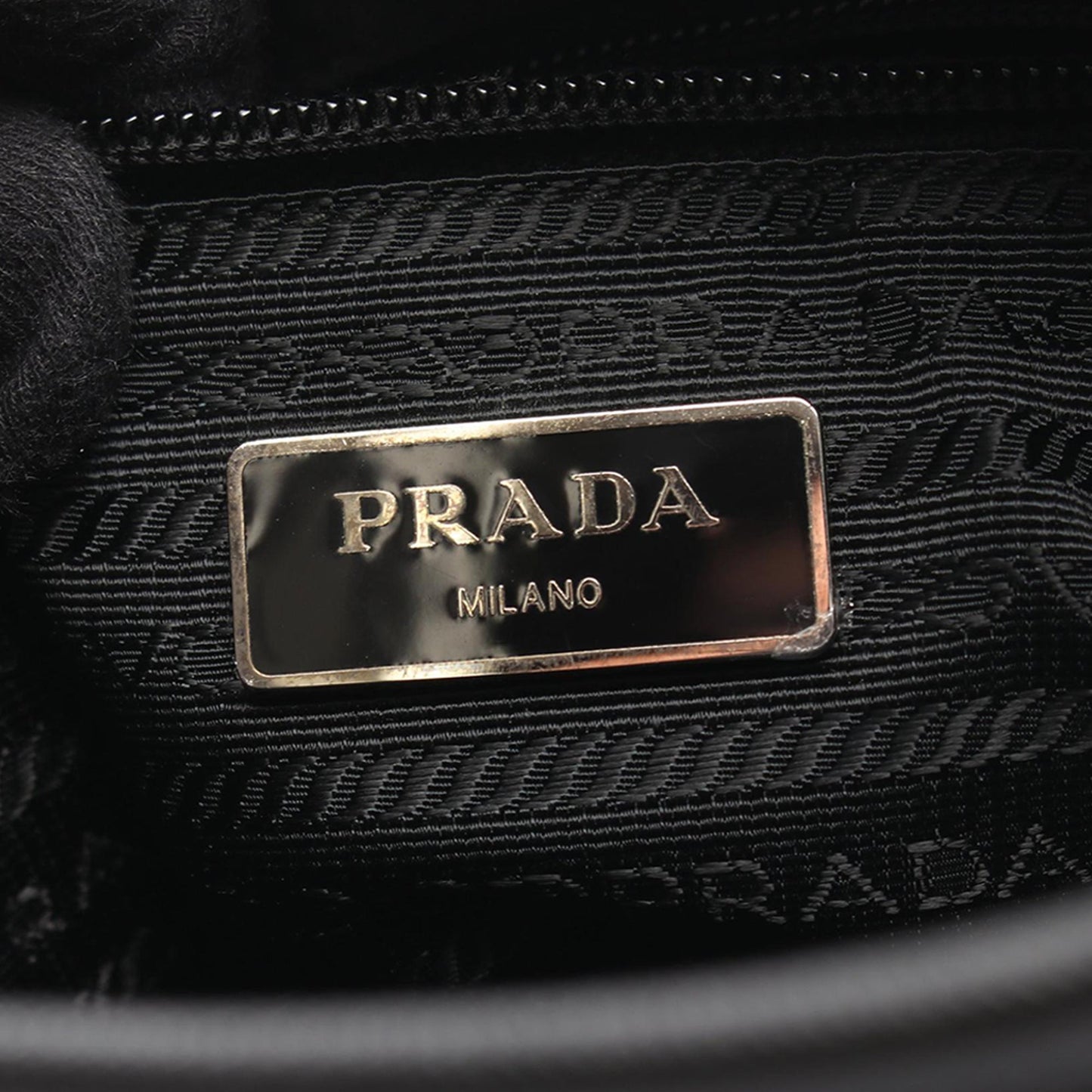 Prada Saffiano Trimmed Tessuto Buckle Messenger Bag