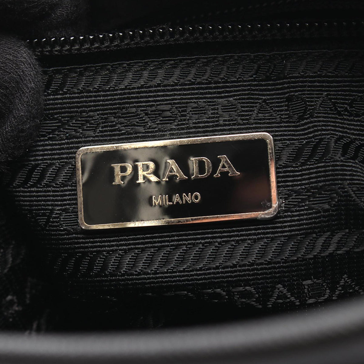 Prada Saffiano Trimmed Tessuto Buckle Messenger Bag