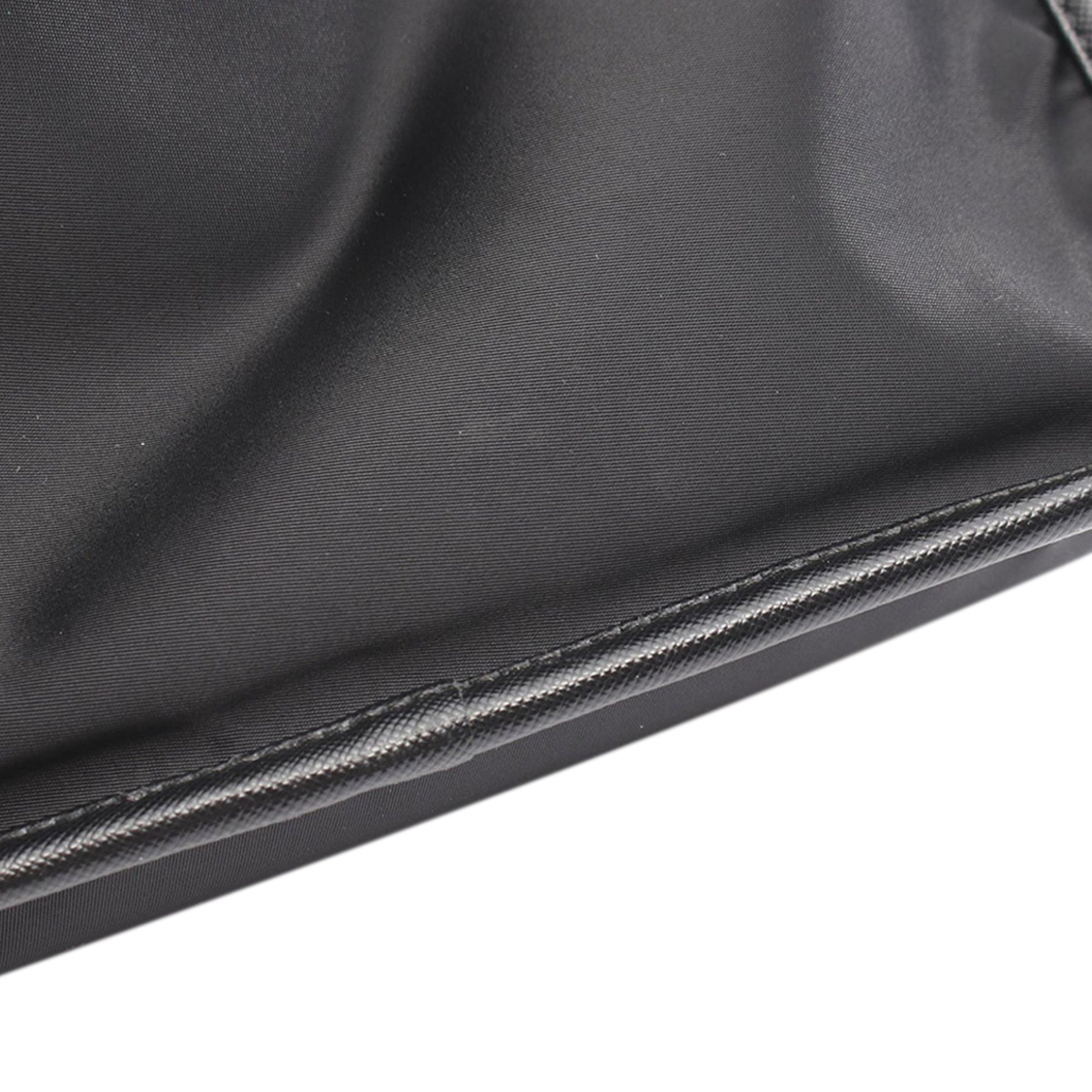 Prada Saffiano Trimmed Tessuto Buckle Messenger Bag