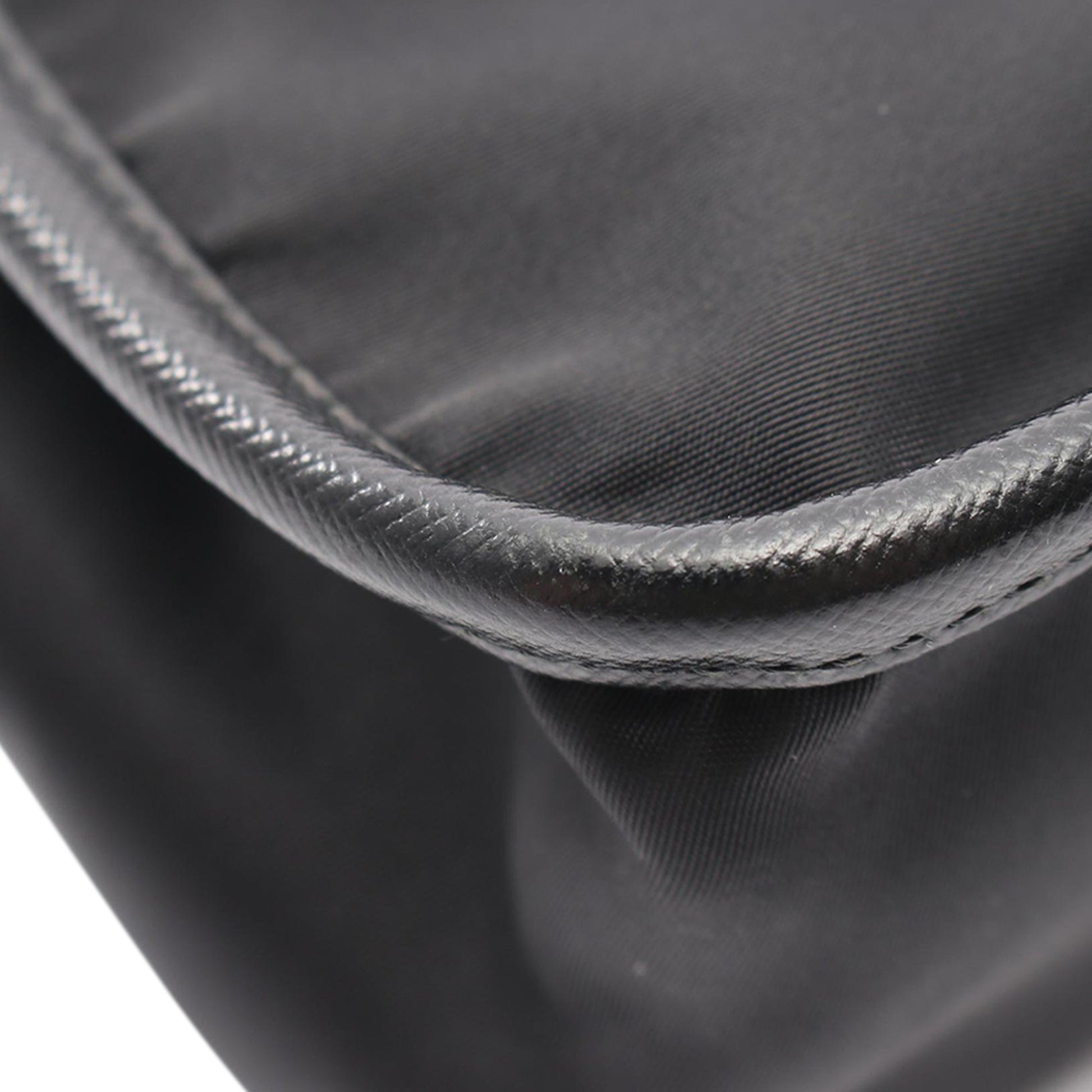 Prada Saffiano Trimmed Tessuto Buckle Messenger Bag