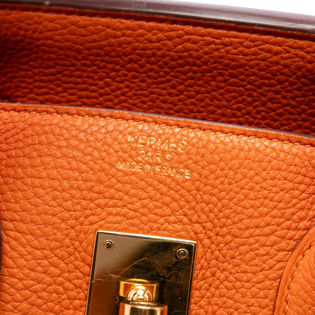 Hermès Togo Birkin Retourne 35 — Orange