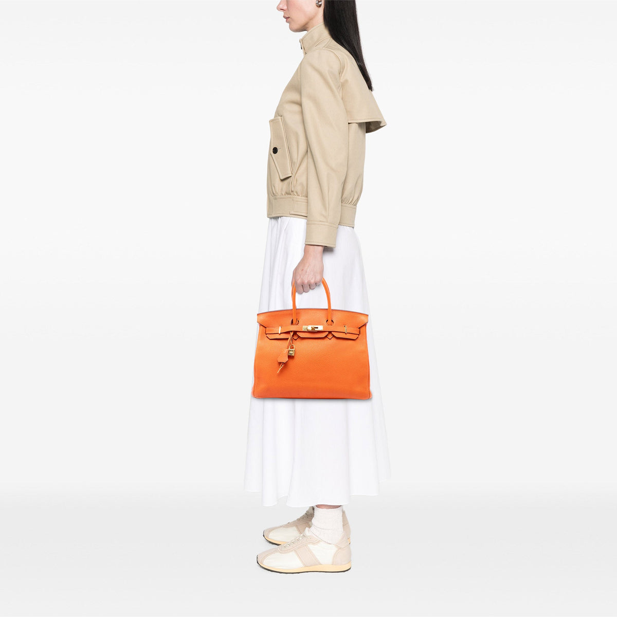 Hermès Togo Birkin Retourne 35 — Orange