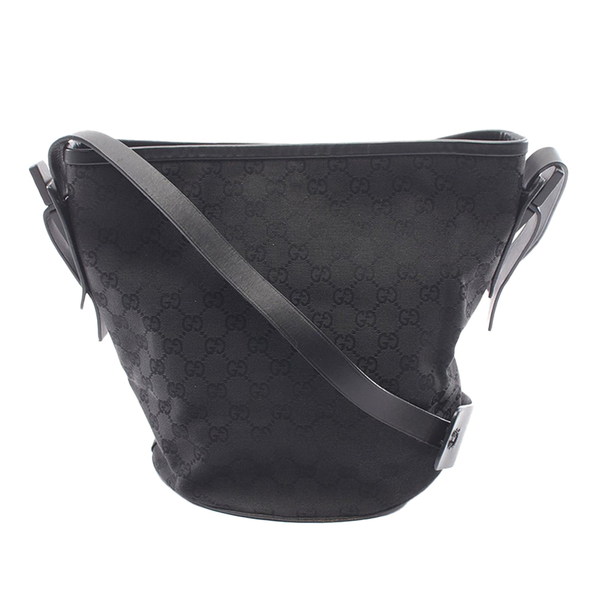 Gucci GG Canvas Shoulder Bag — Black
