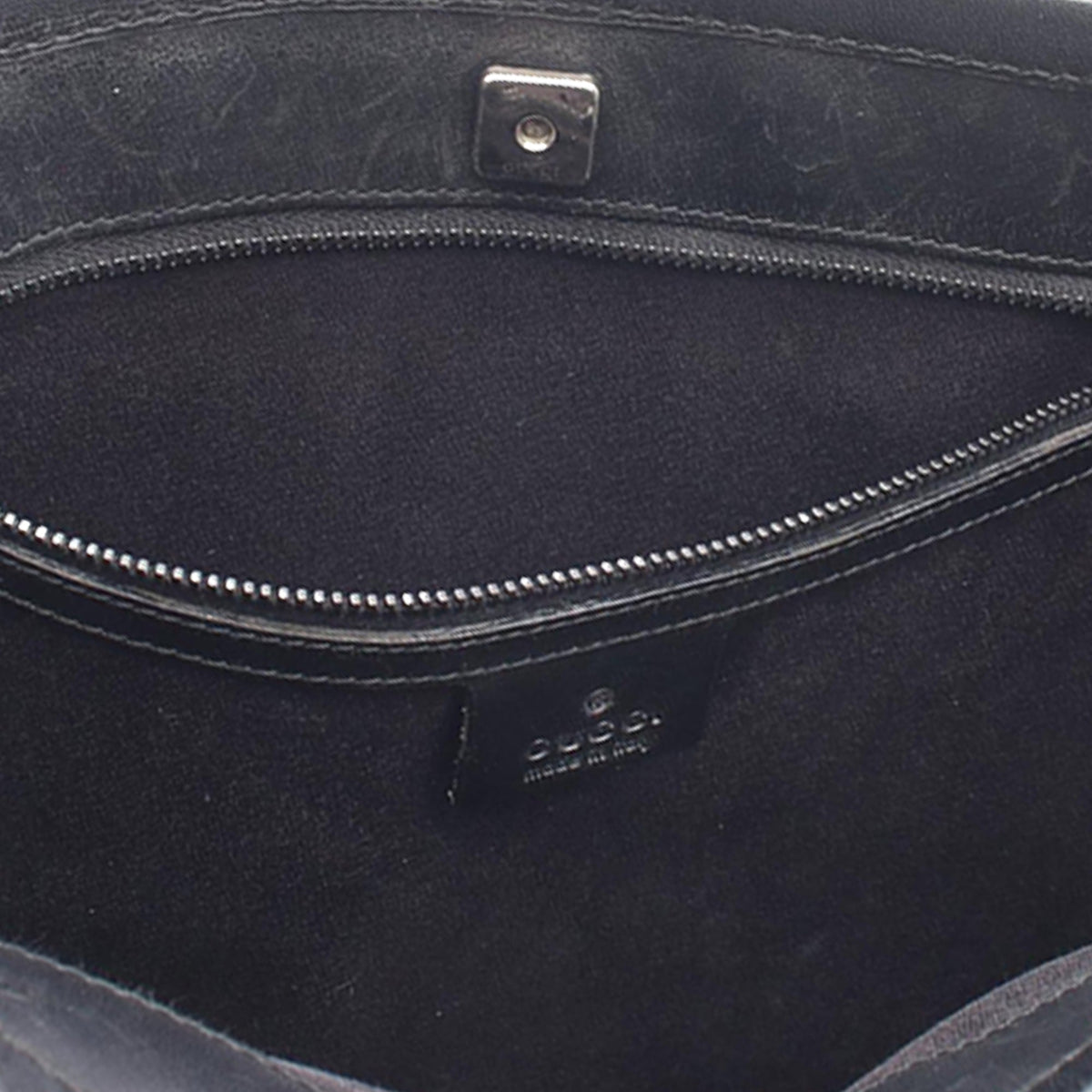 Gucci GG Canvas Shoulder Bag — Black
