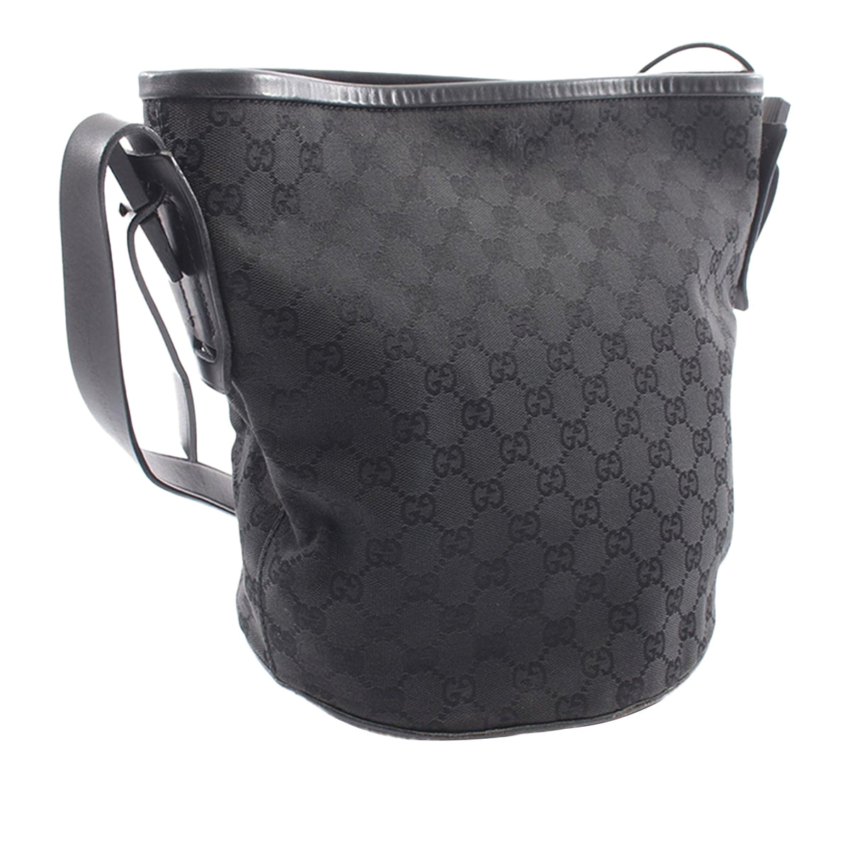 Gucci GG Canvas Shoulder Bag — Black