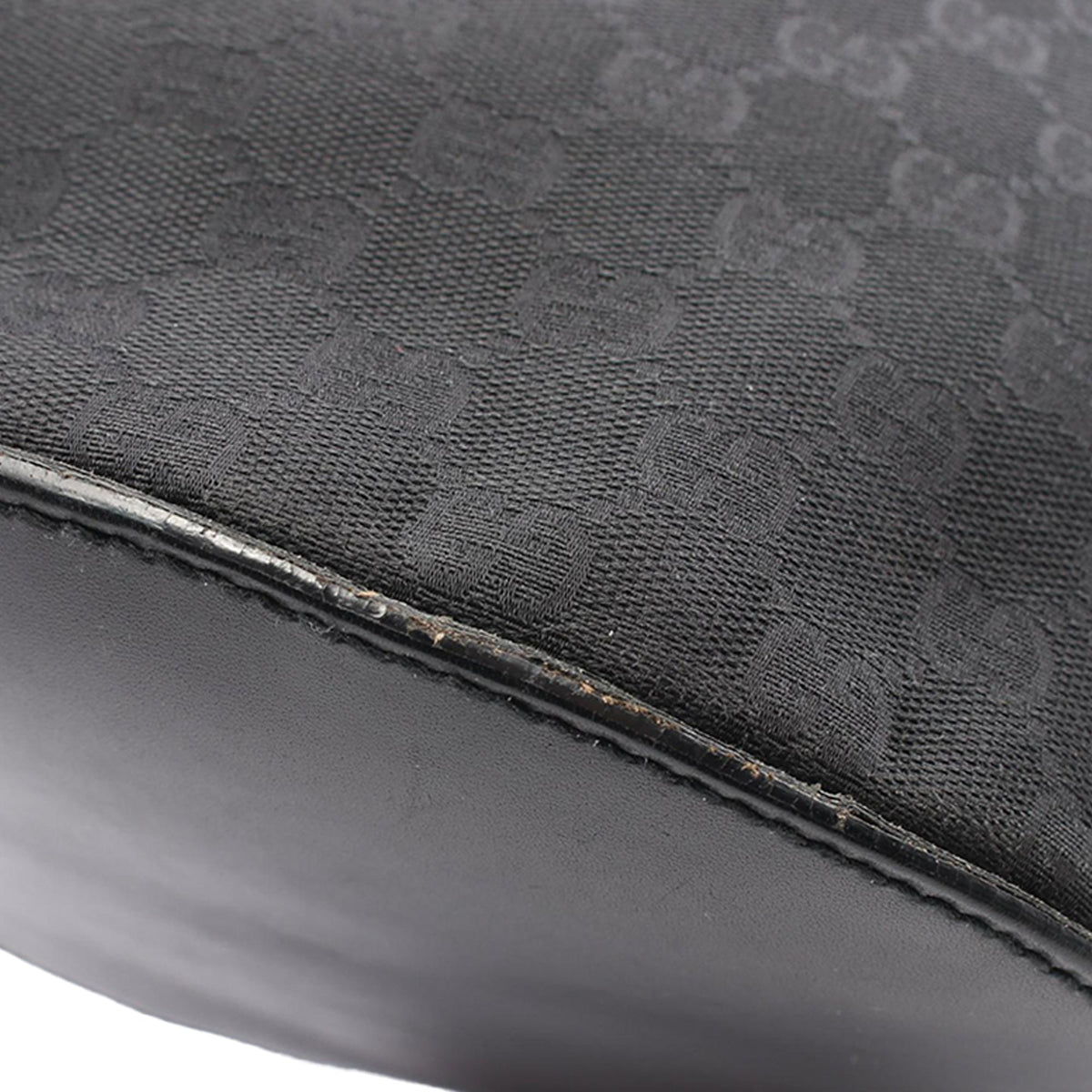Gucci GG Canvas Shoulder Bag — Black