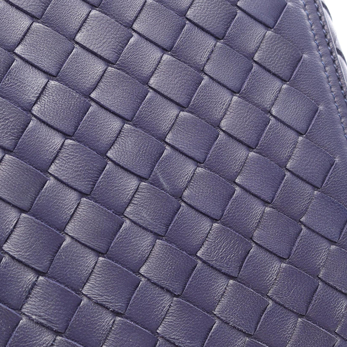 Bottega Veneta Nappa Intrecciato Flap Satchel — Blue