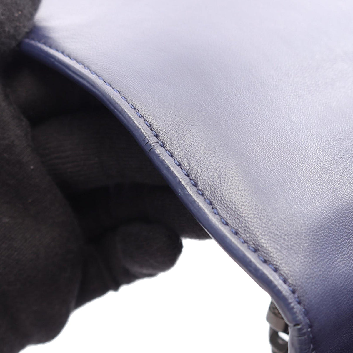 Bottega Veneta Nappa Intrecciato Flap Satchel — Blue