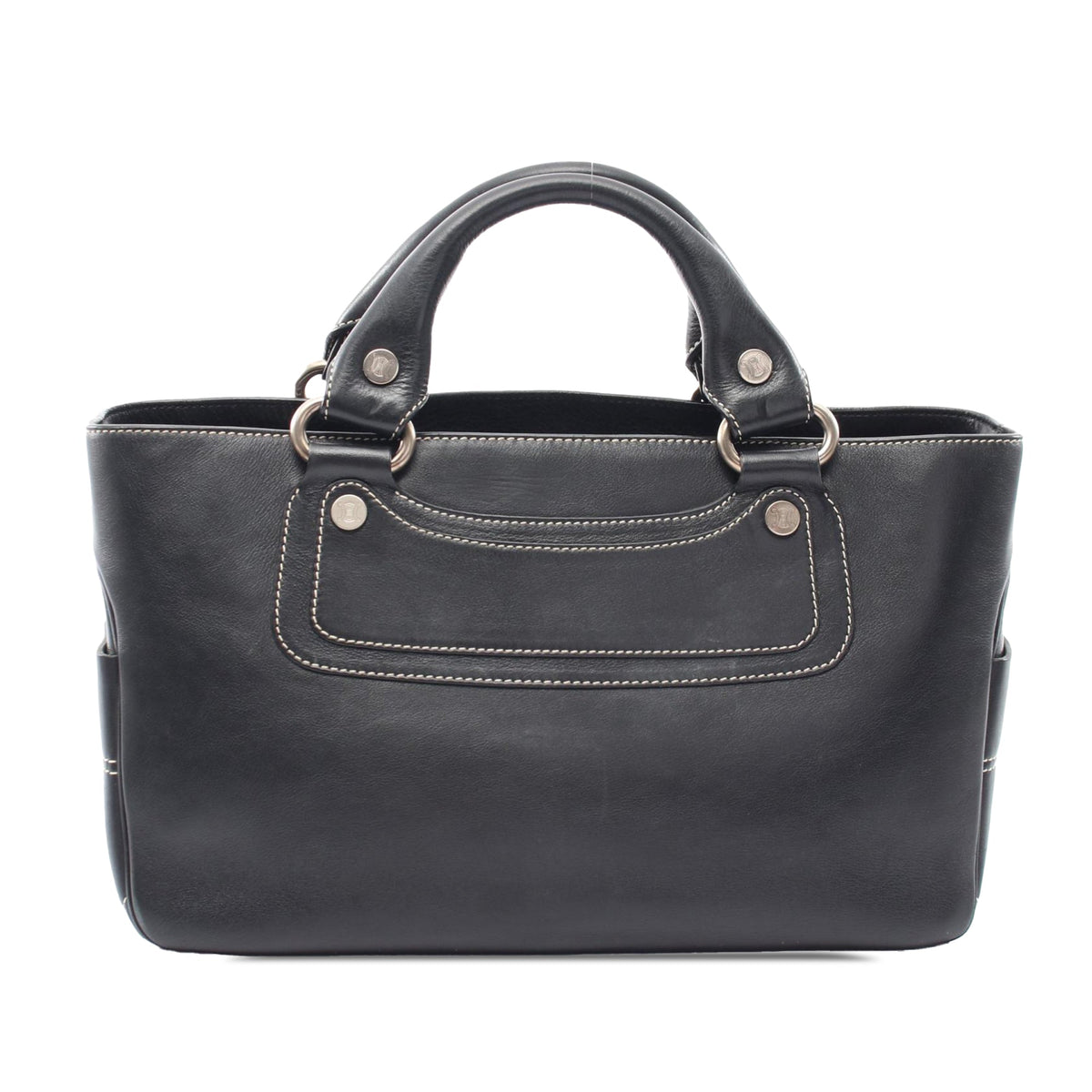 Celine Leather Boogie Handbag — Black