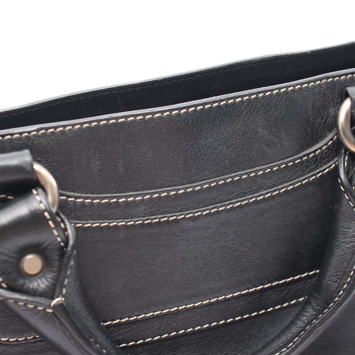 Celine Leather Boogie Handbag — Black
