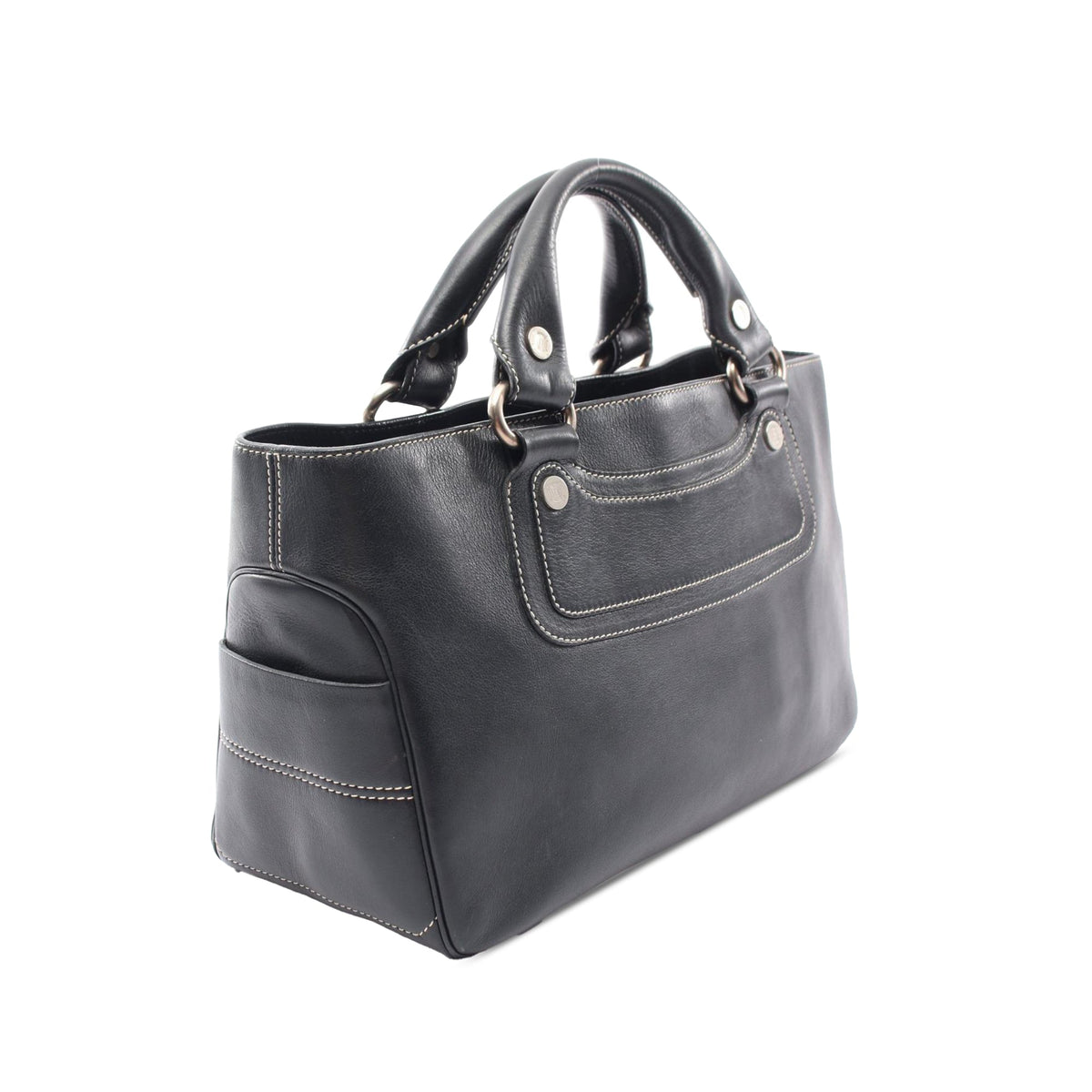 Celine Leather Boogie Handbag — Black