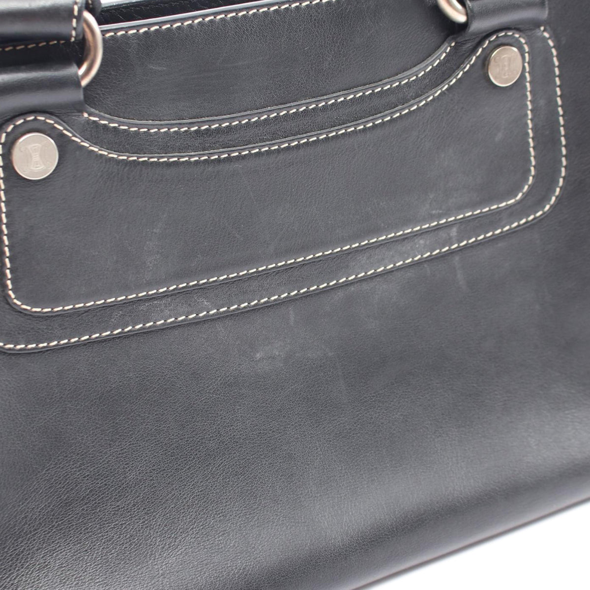 Celine Leather Boogie Handbag — Black