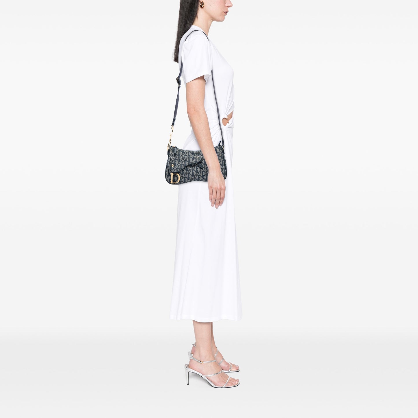 Dior Diorissimo Trotter Canvas Double Saddle Crossbody