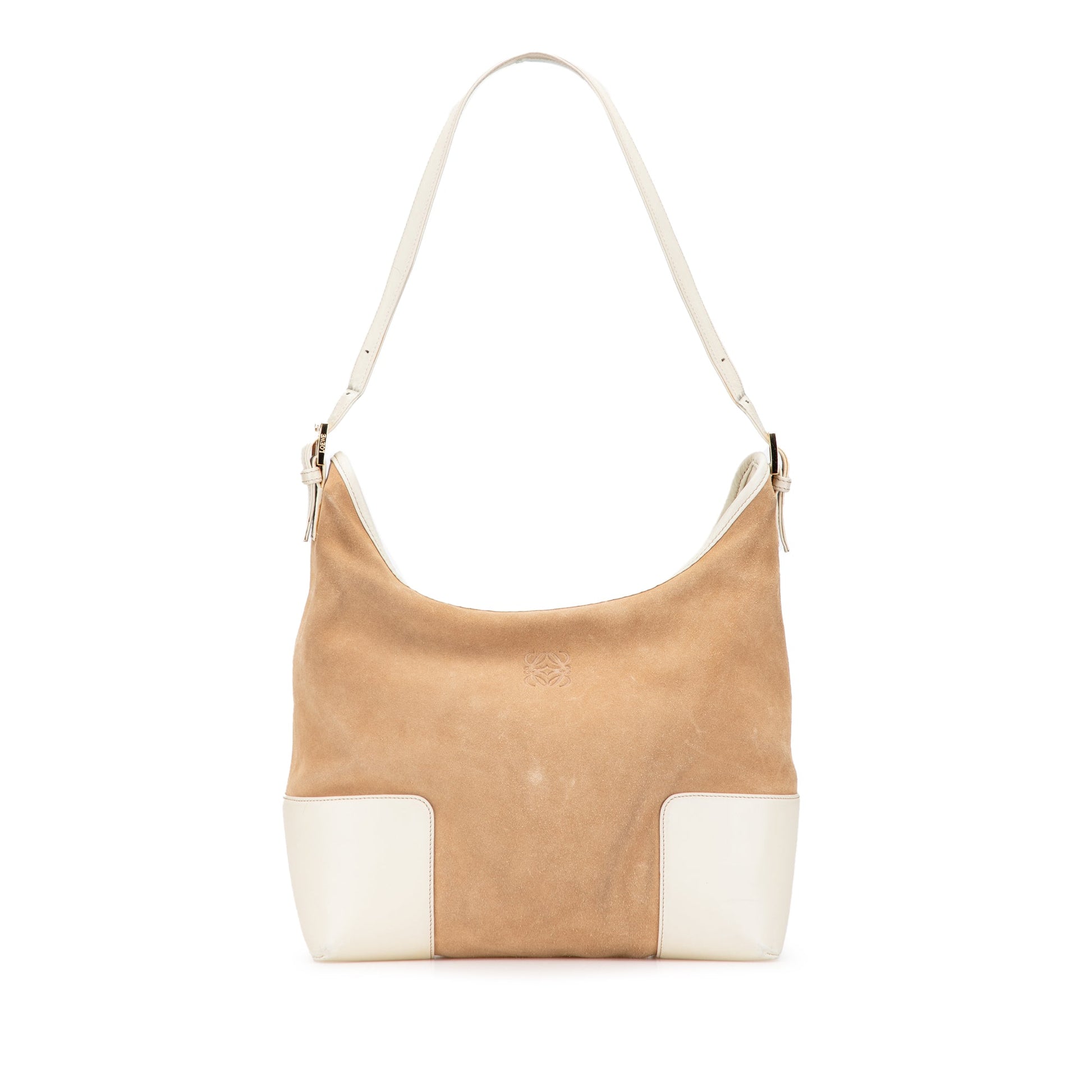 LOEWE Suede Anagram Shoulder Bag