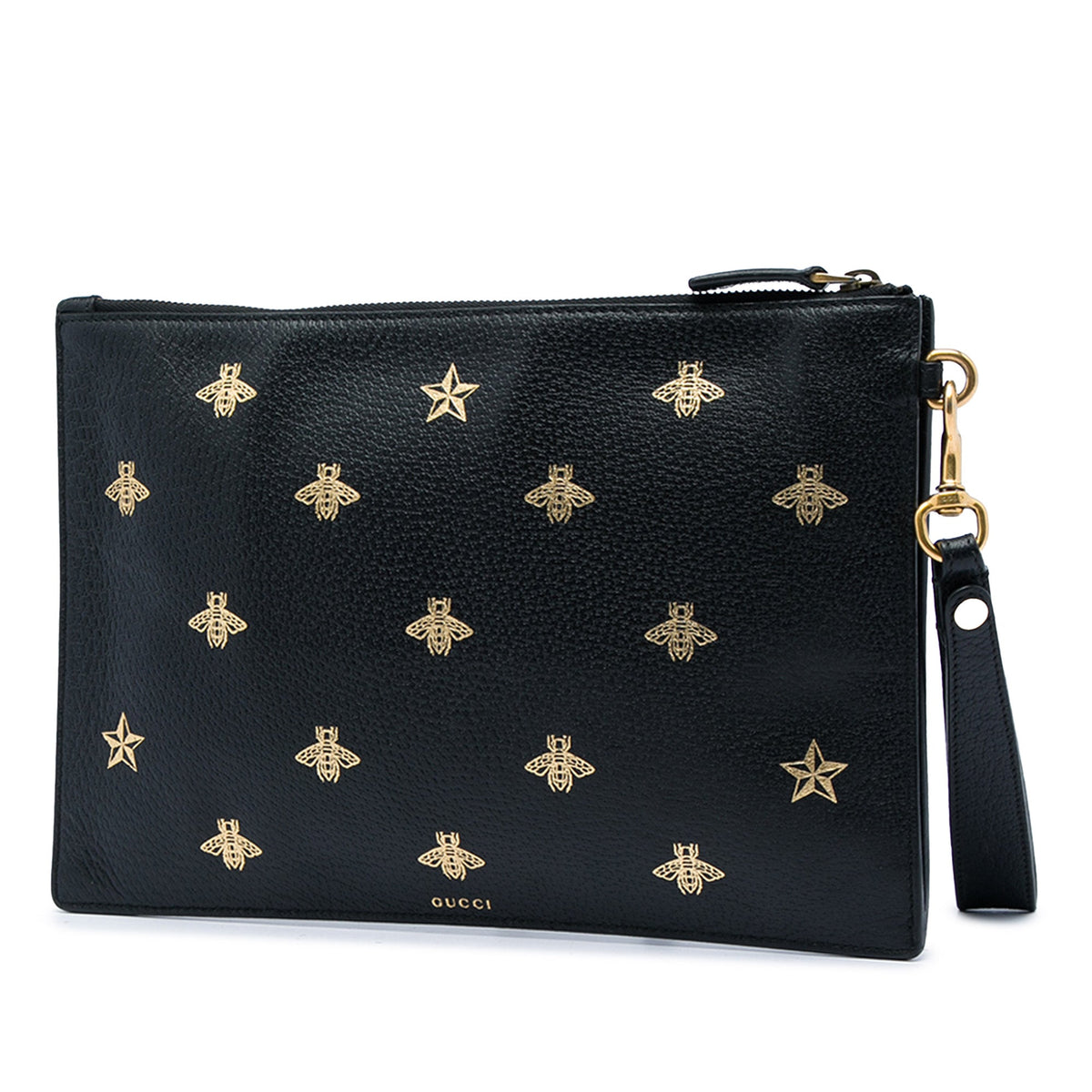 Gucci Calfskin Bee Star Clutch