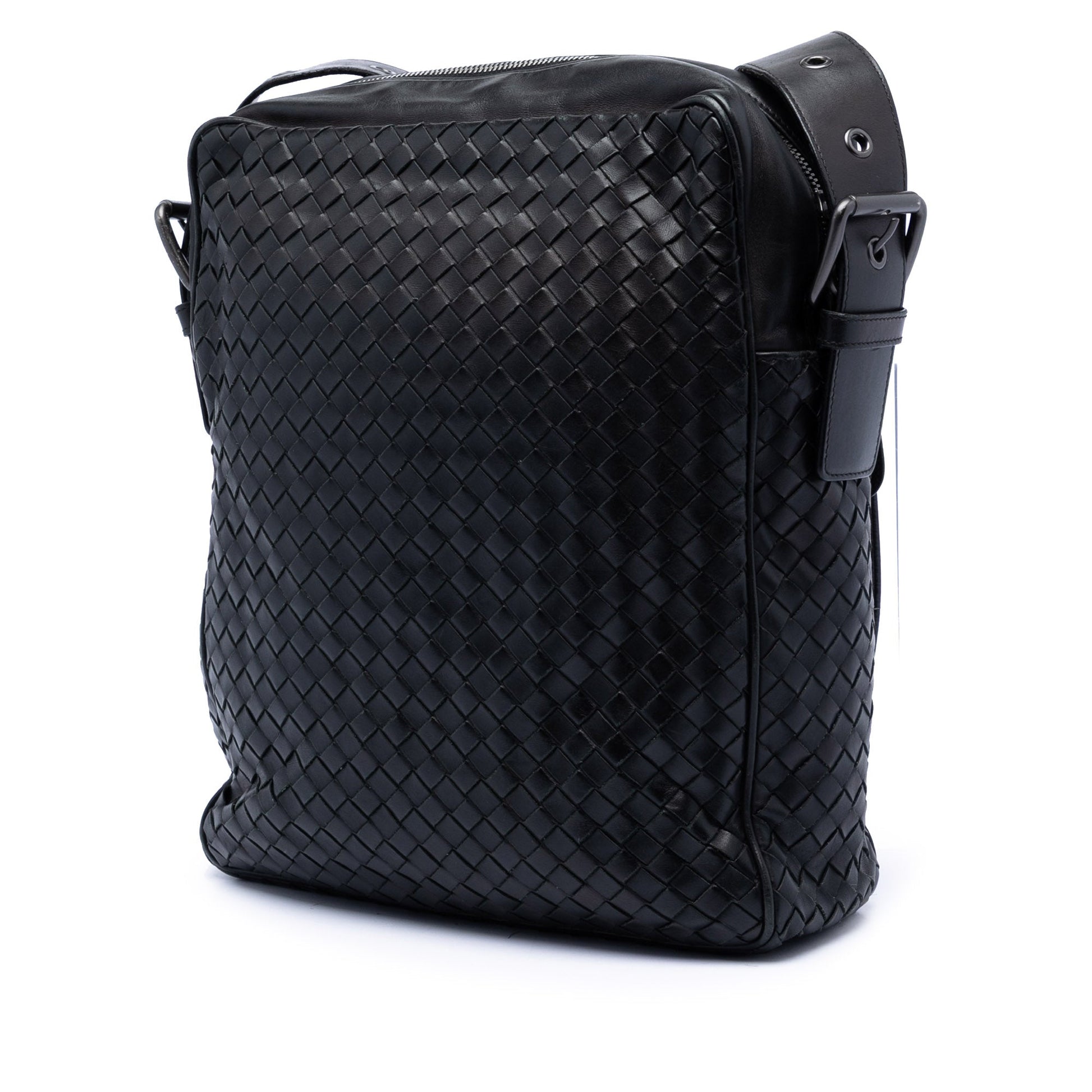 Nappa Intrecciato Front Pocket Crossbody