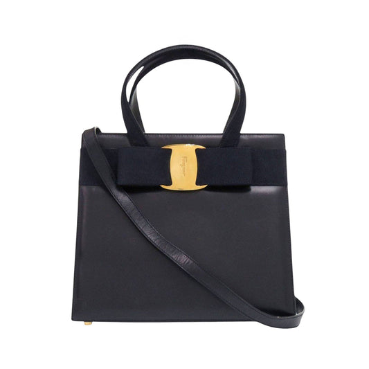Ferragamo Leather Vara Bow Satchel