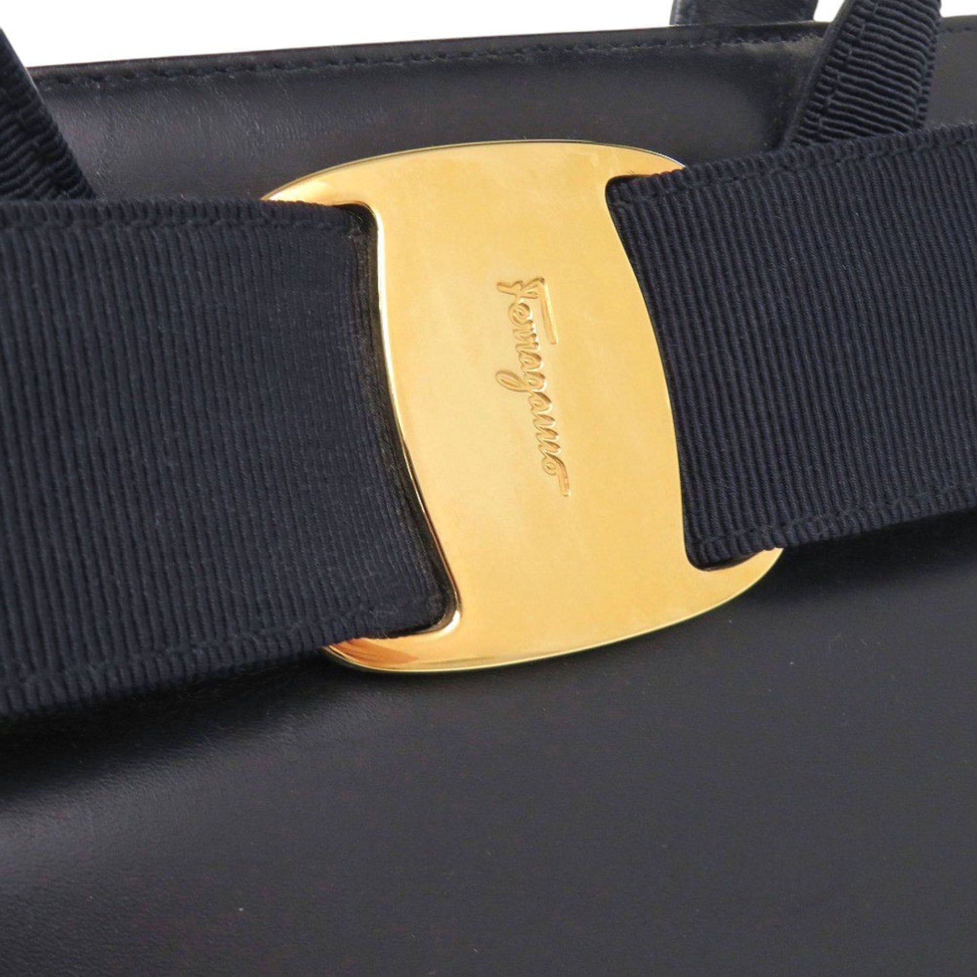 Ferragamo Leather Vara Bow Satchel
