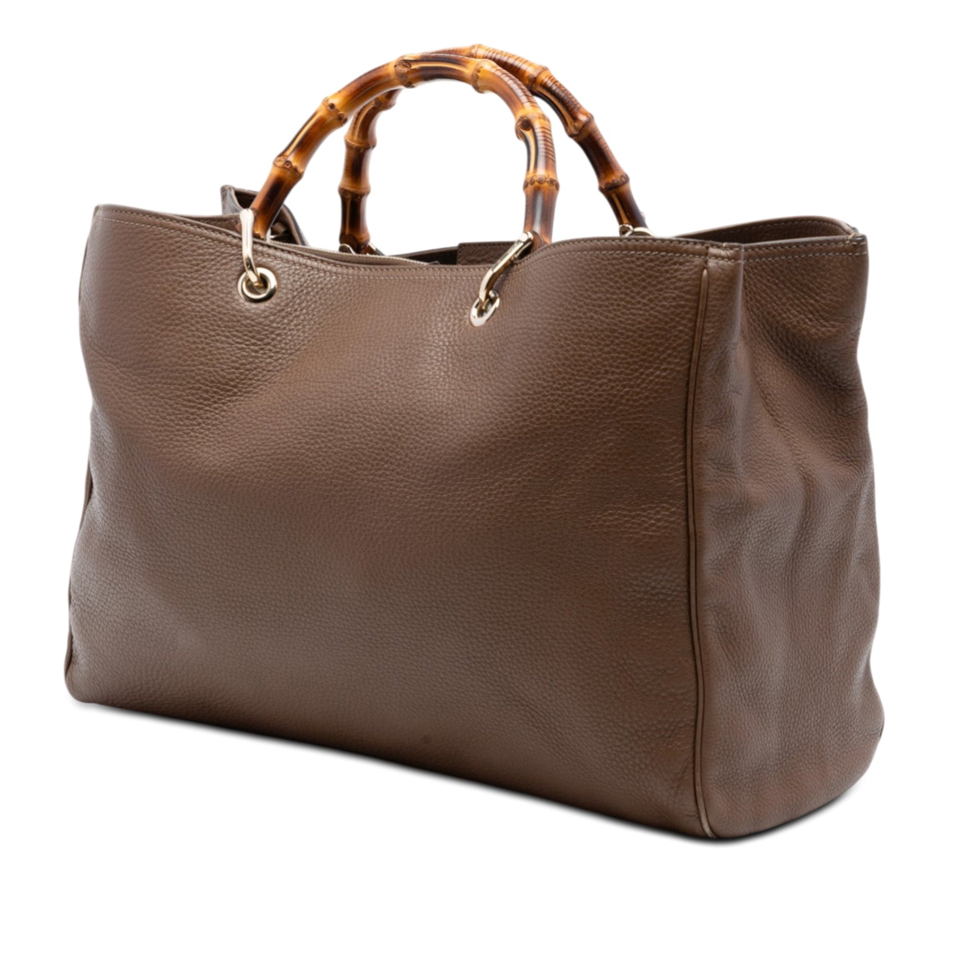 Gucci Large Calfskin Bamboo Shopper Satchel