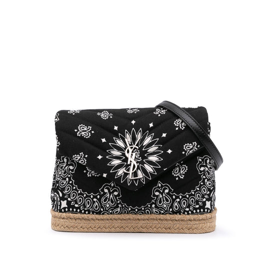 Saint Laurent Toy Matelasse Cotton Bandana Print Monogram LouLou Crossbody