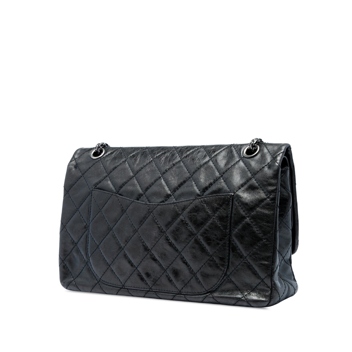 Chanel Quilted Aged Calfskin Reissue 2.55 Double Flap 227 — Black