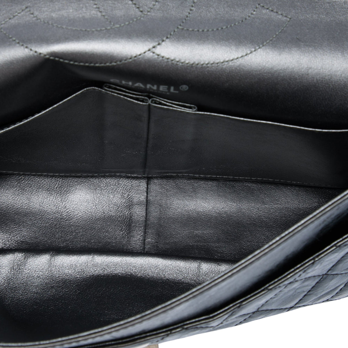 Chanel Quilted Aged Calfskin Reissue 2.55 Double Flap 227 — Black