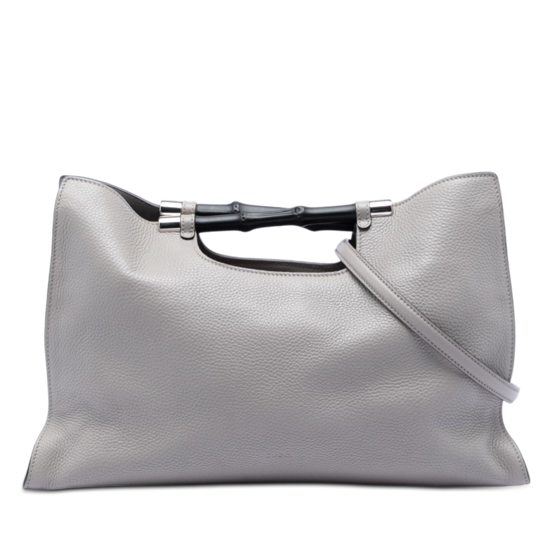 Gucci Medium Calfskin Bamboo Daily Shopper Satchel
