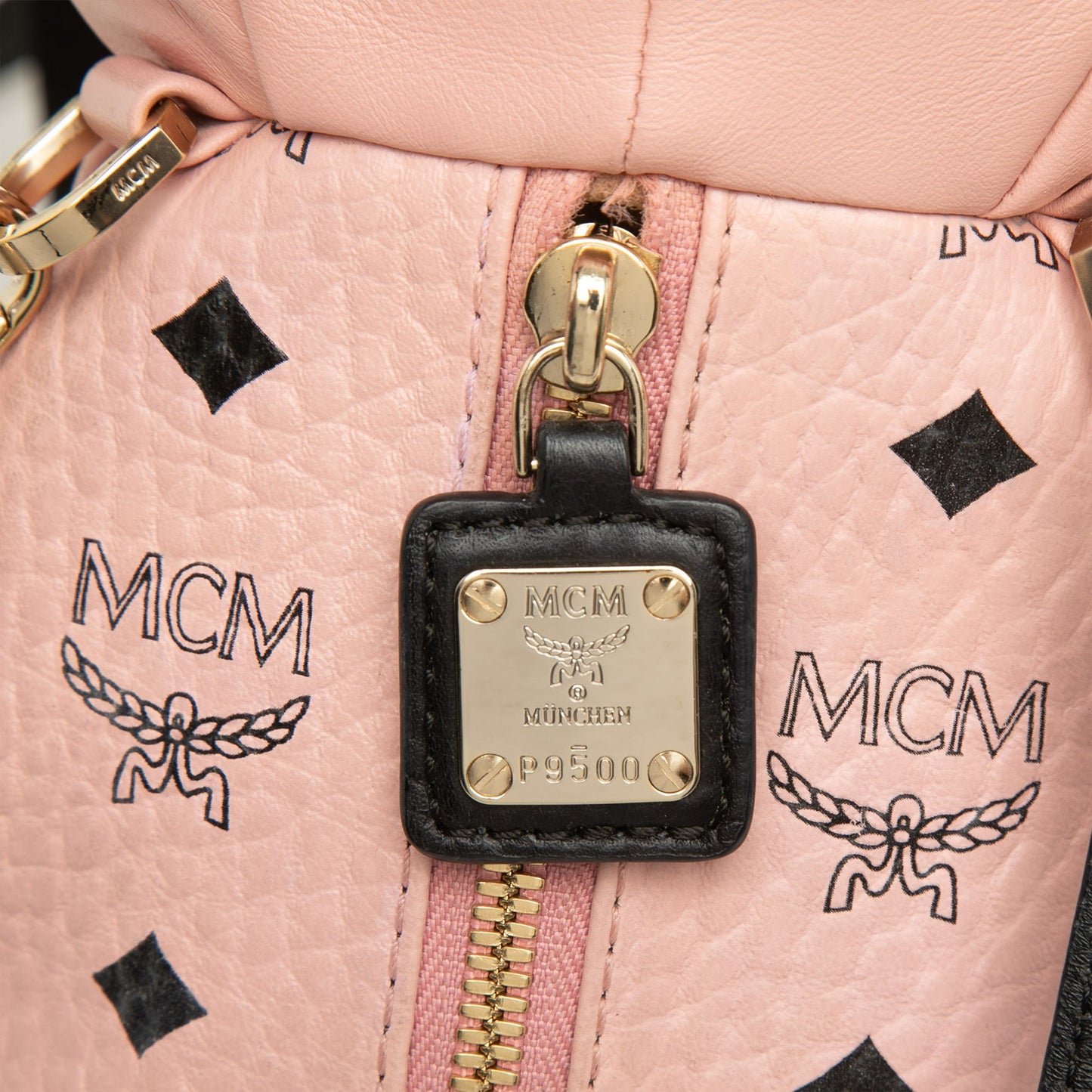 MCM Calfskin and Visetos Coated Canvas Rabbit Zoo Doll Backpack