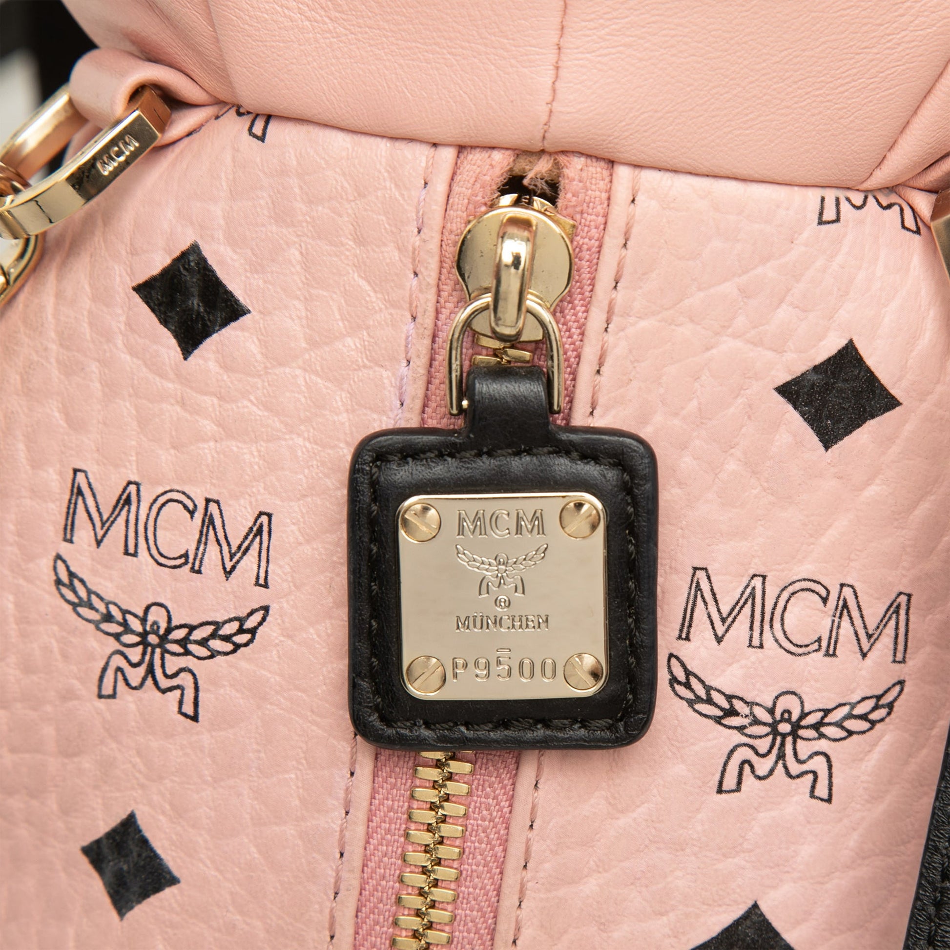 MCM Calfskin and Visetos Coated Canvas Rabbit Zoo Doll Backpack