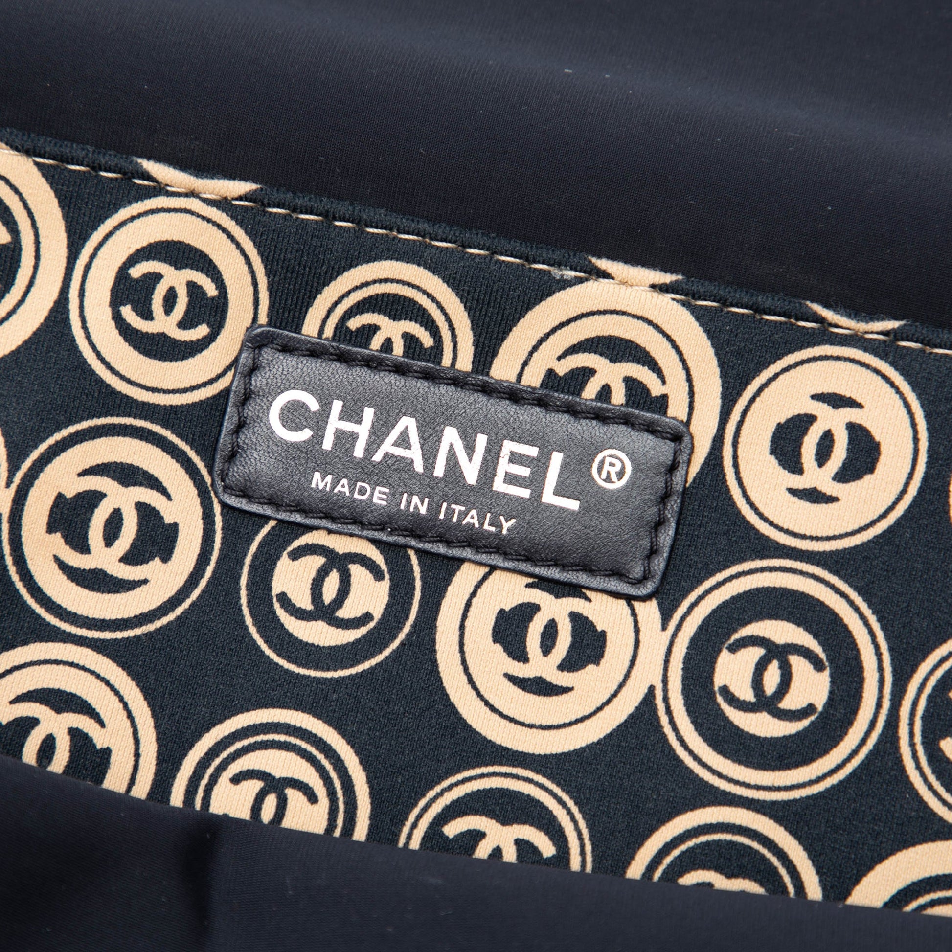 Chanel Jersey Printed Frame Handbag