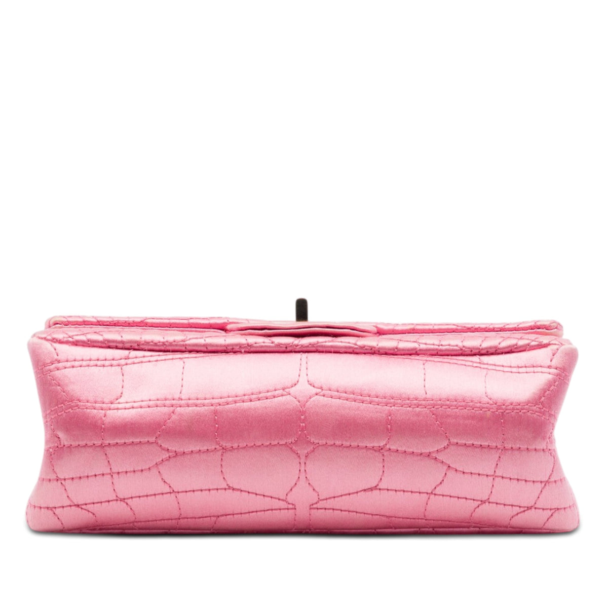 Chanel Coco Croc Quilted Satin Reissue 2.55 Double Flap 224