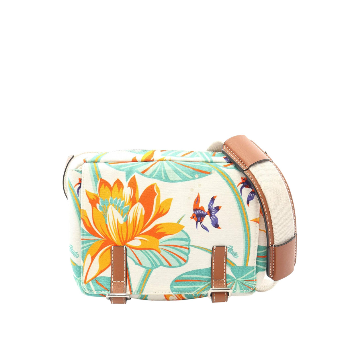 LOEWE Paulas Ibiza Canvas Water Lily Messenger Bag