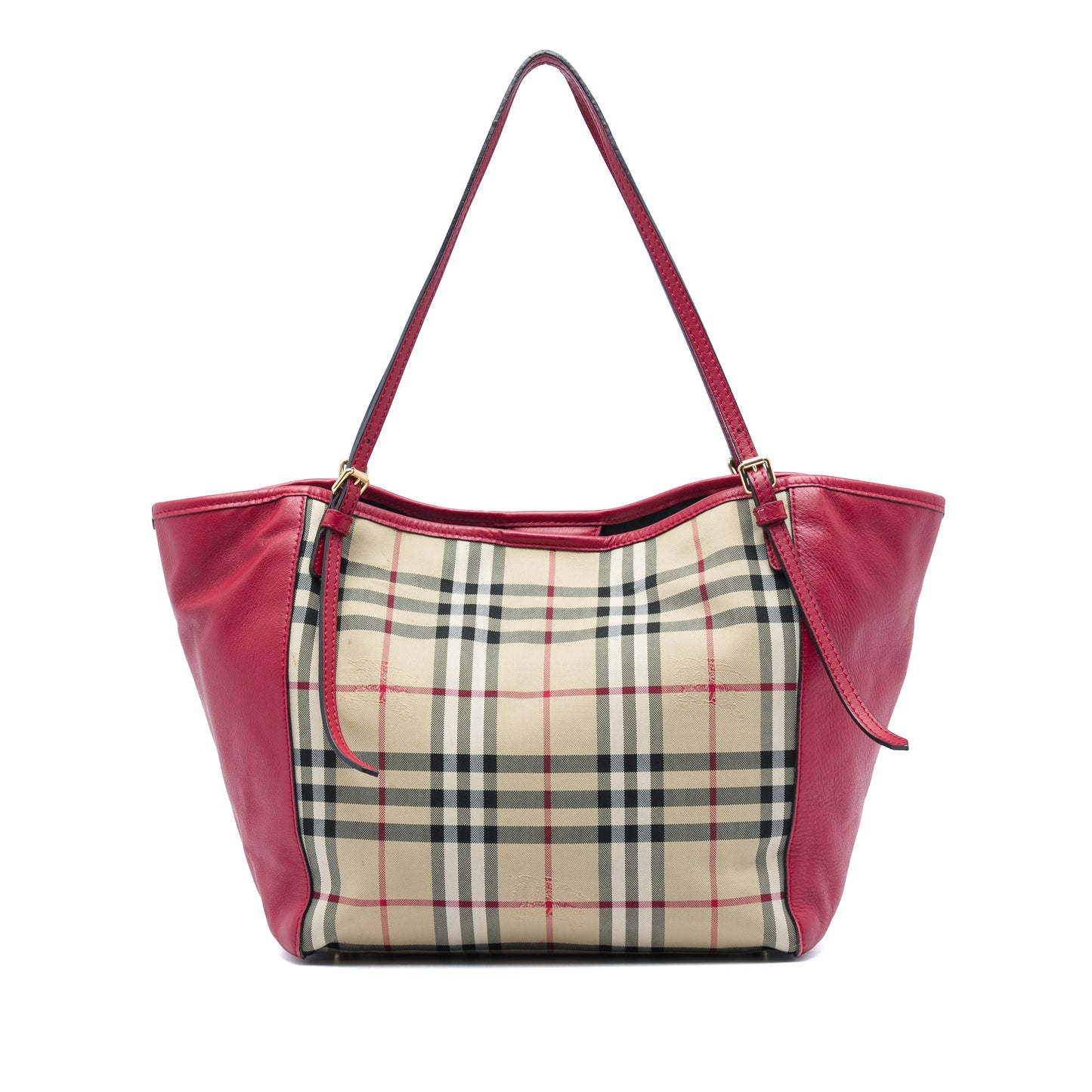 Burberry Small Haymarket Check Canvas and Leather Canterbury Tote