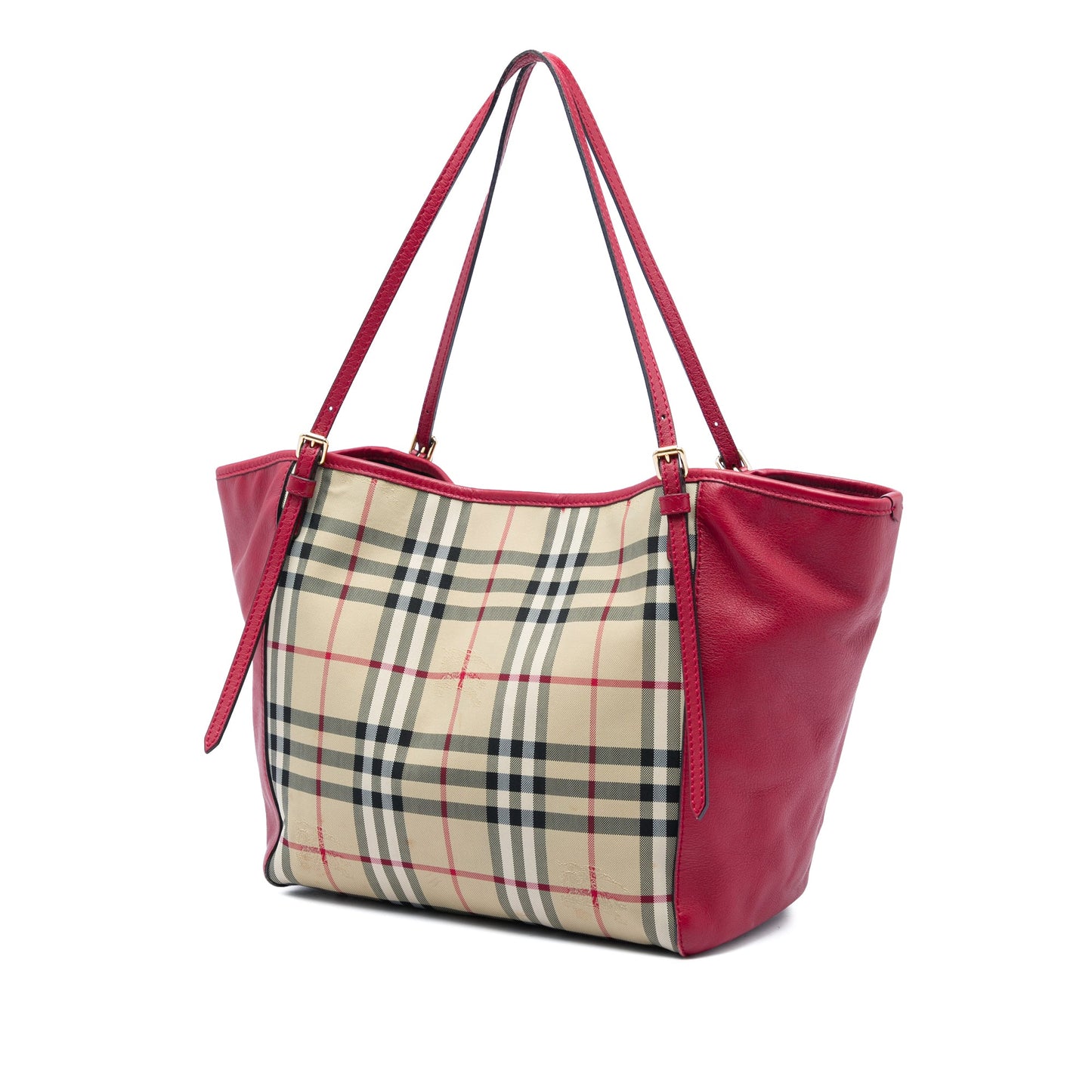Burberry Small Haymarket Check Canvas and Leather Canterbury Tote