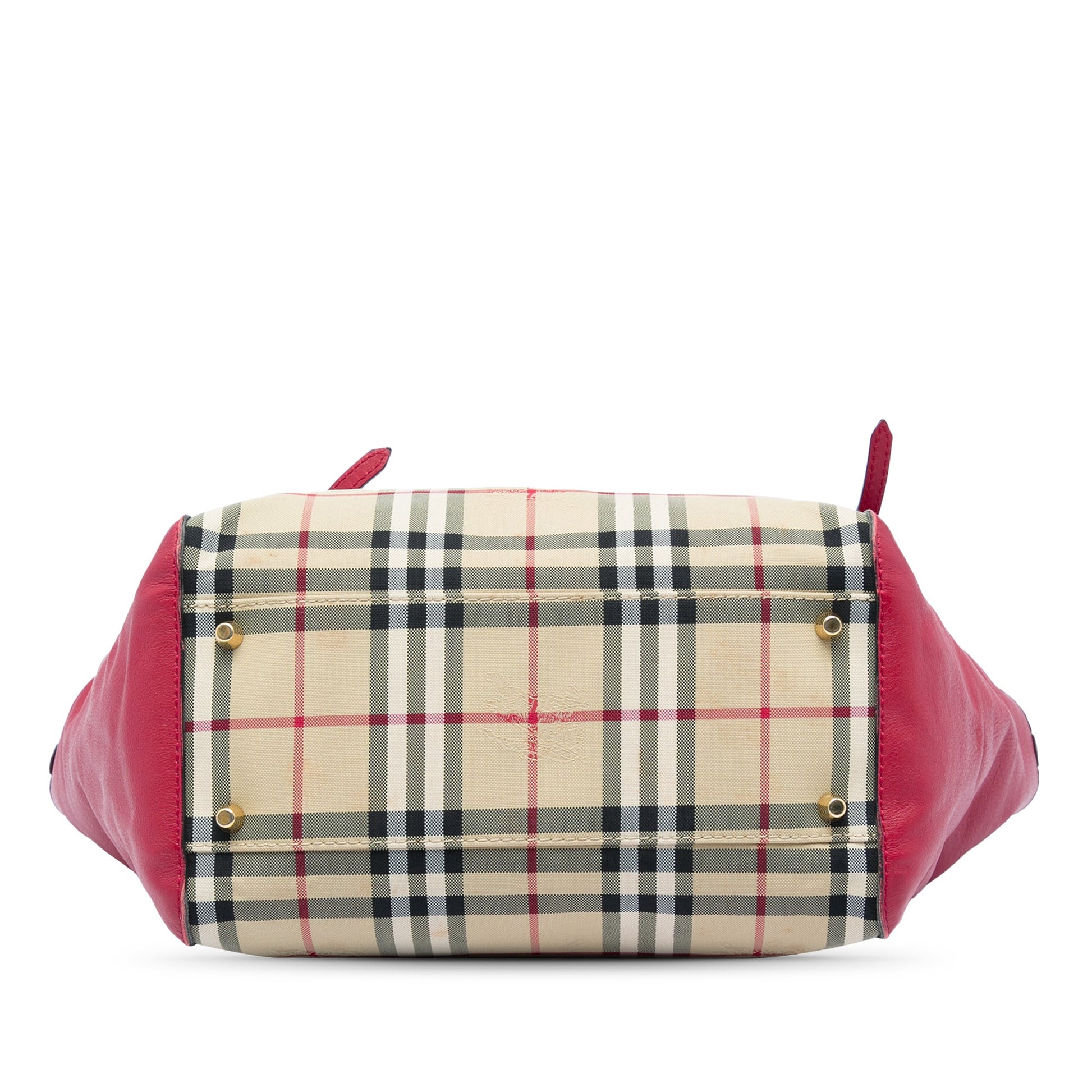 Burberry Small Haymarket Check Canvas and Leather Canterbury Tote