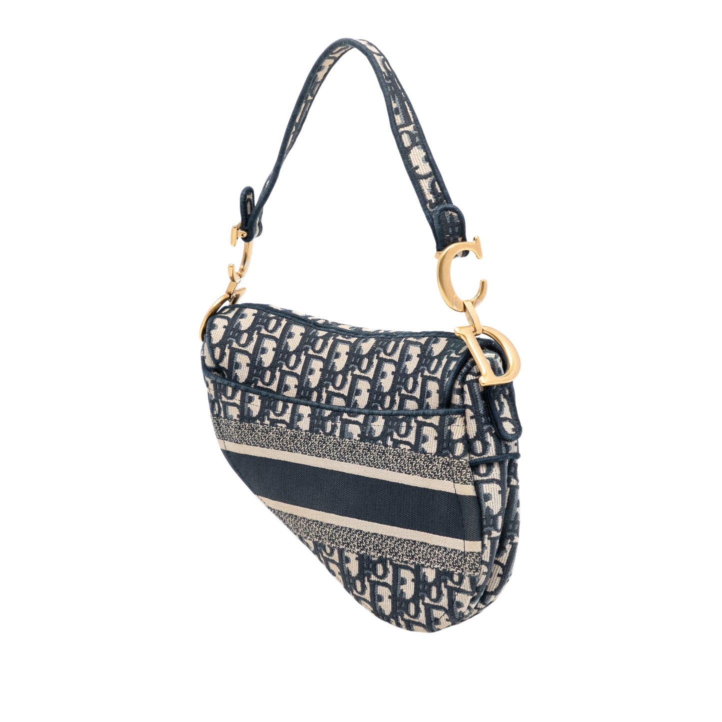 Dior Oblique Embroidered Canvas Saddle Bag
