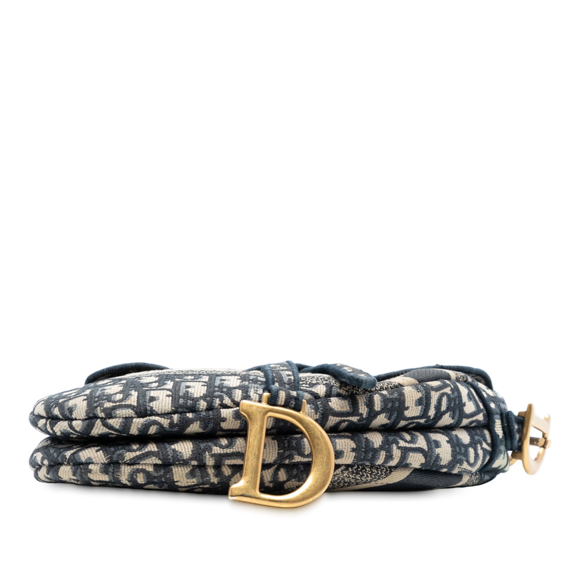 Dior Oblique Embroidered Canvas Saddle Bag