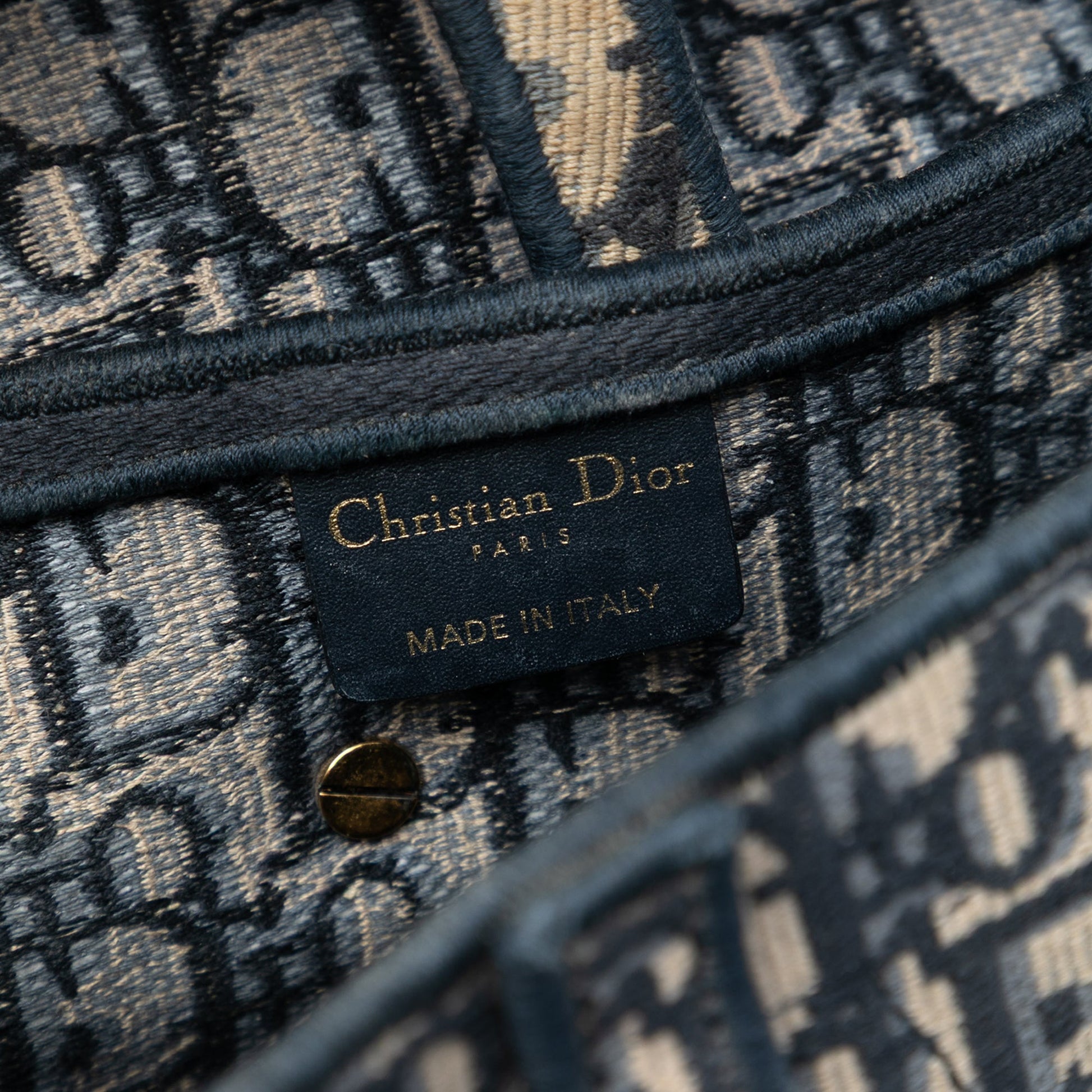Dior Oblique Embroidered Canvas Saddle Bag