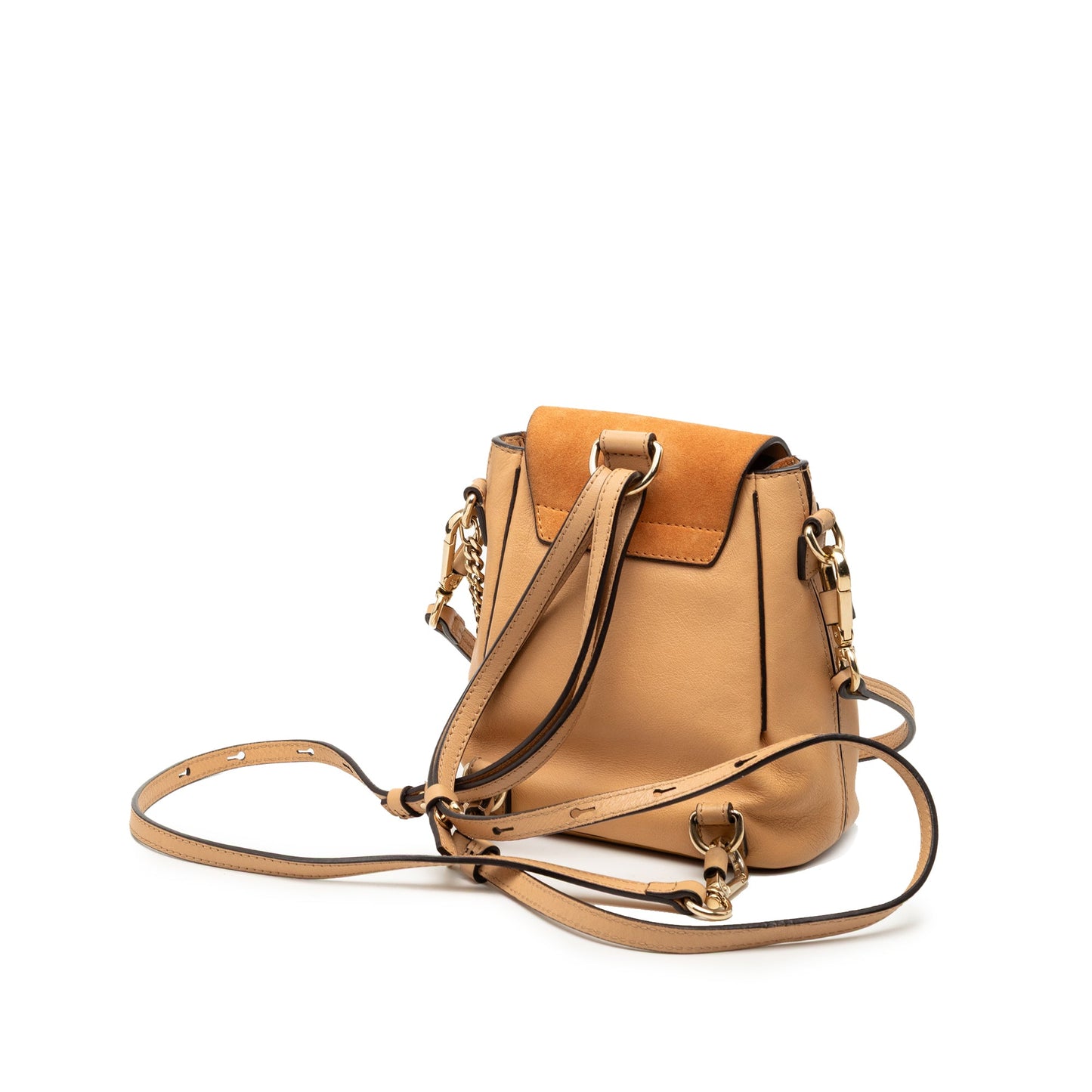 Chloé Mini Calfskin and Suede Faye Backpack