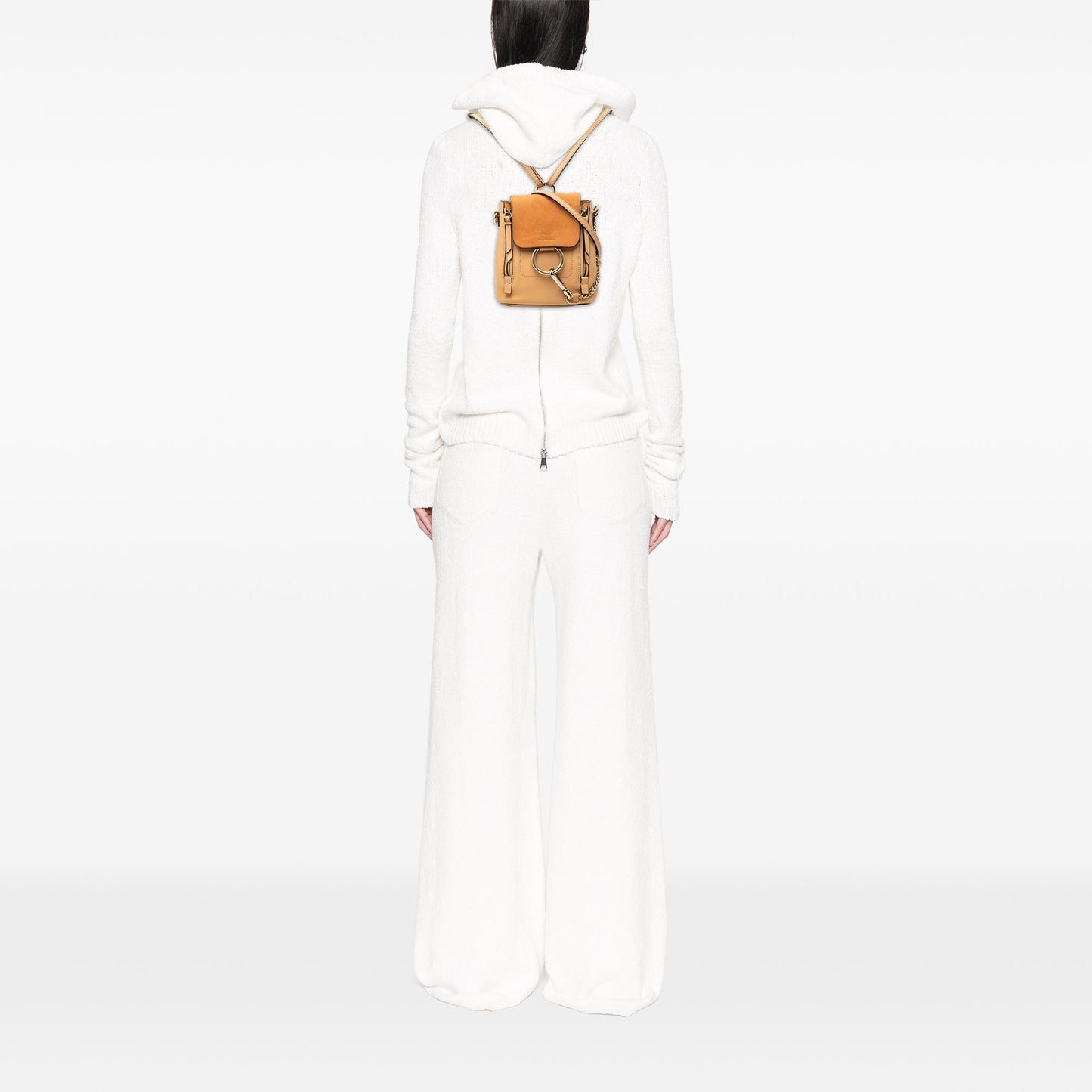 Chloé Mini Calfskin and Suede Faye Backpack
