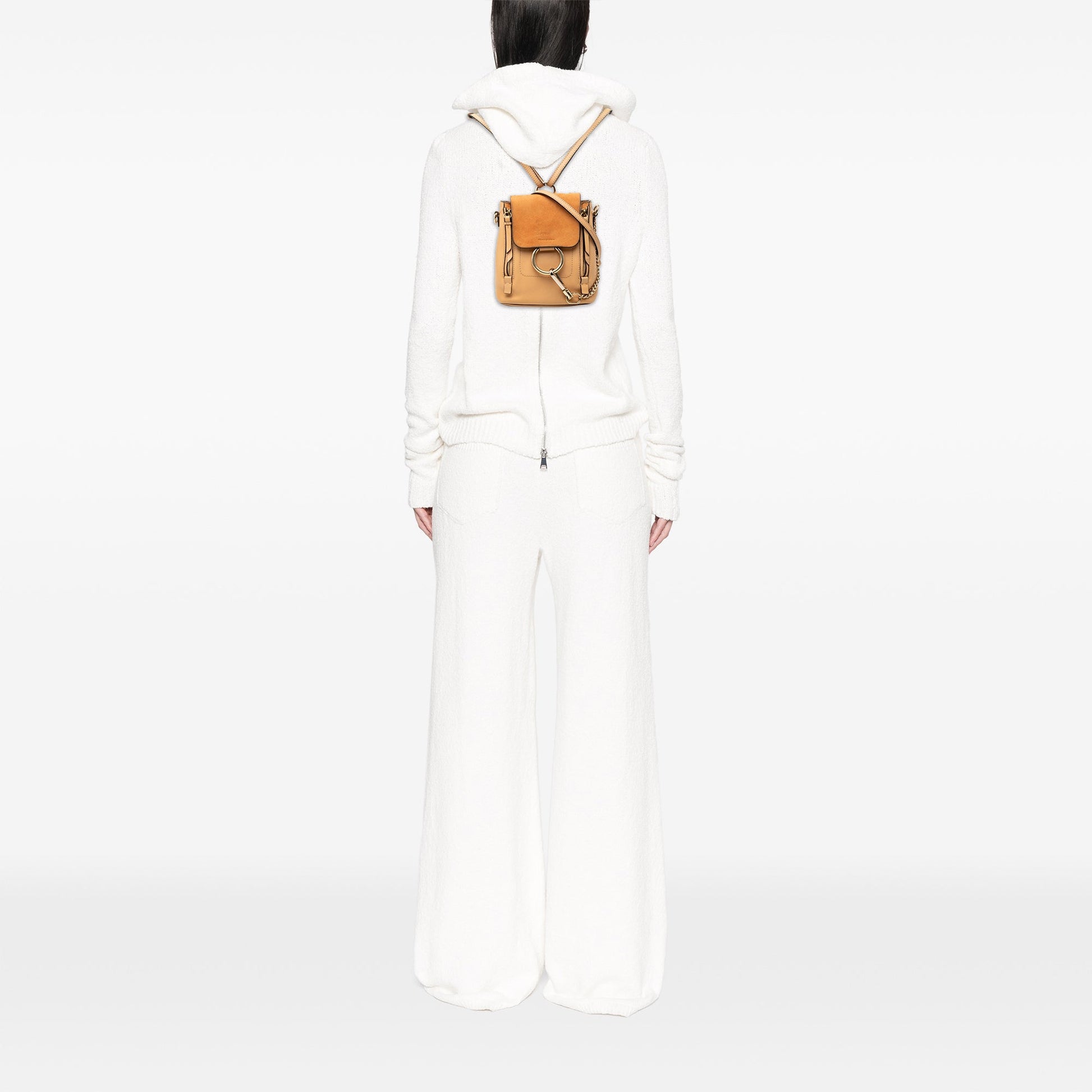 Chloé Mini Calfskin and Suede Faye Backpack