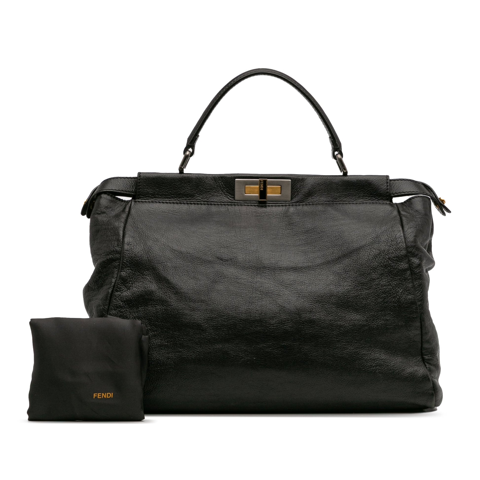 Fendi Large Goatskin Peekaboo Iconic Satchel